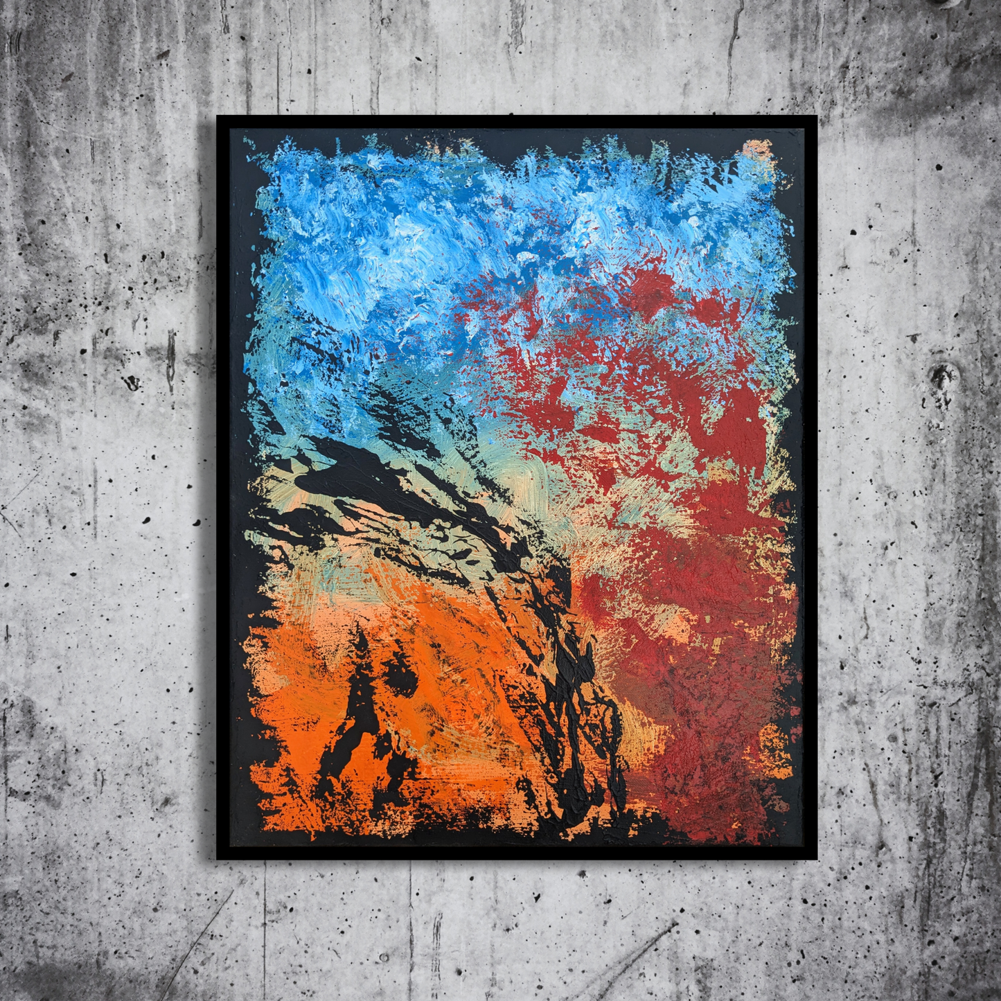 Sans titre 0712C - peinture acrylique originale 40x50cm (2025)