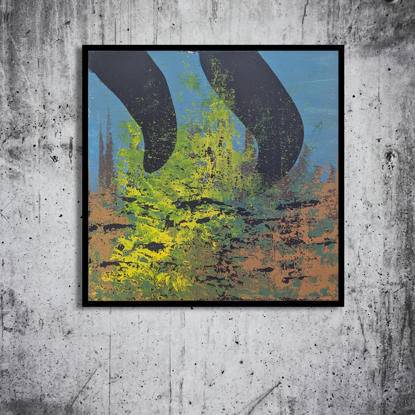 Sans titre 0728B - peinture acrylique originale 25x25cm (2025)