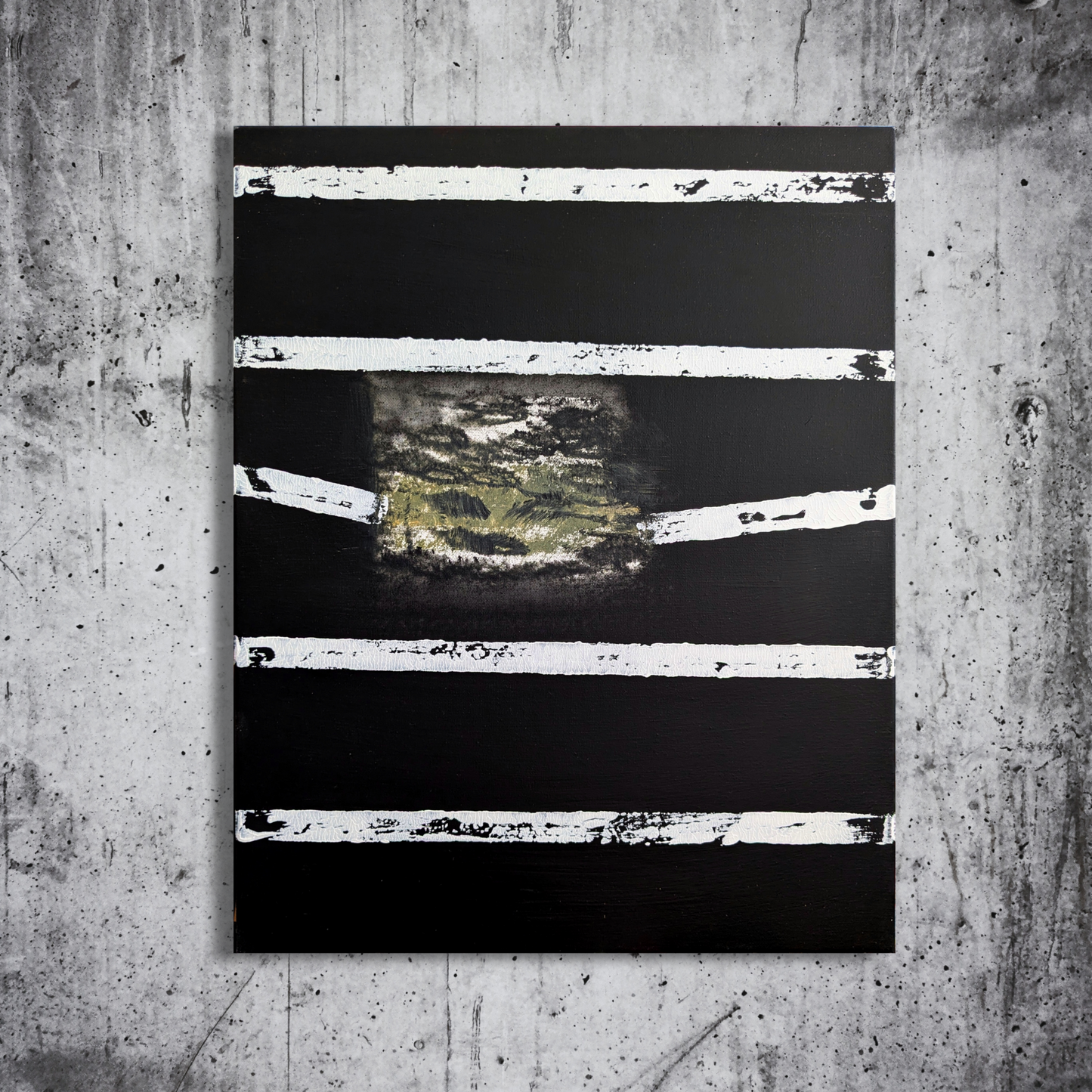 Entre les lignes - peinture acrylique originale 40x50cm (2025)