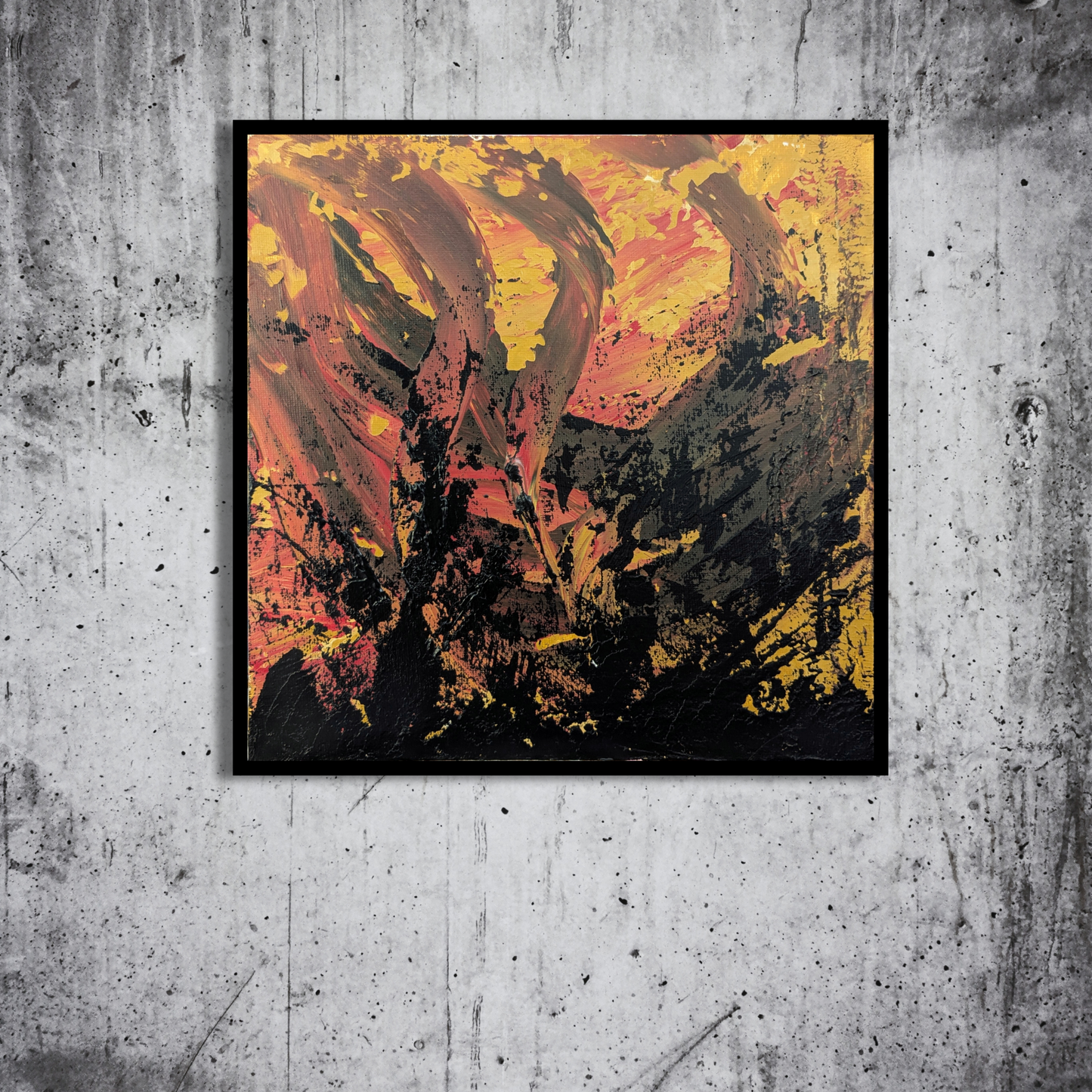 Sans titre 0805B - peinture acrylique originale 25x25cm (2025)