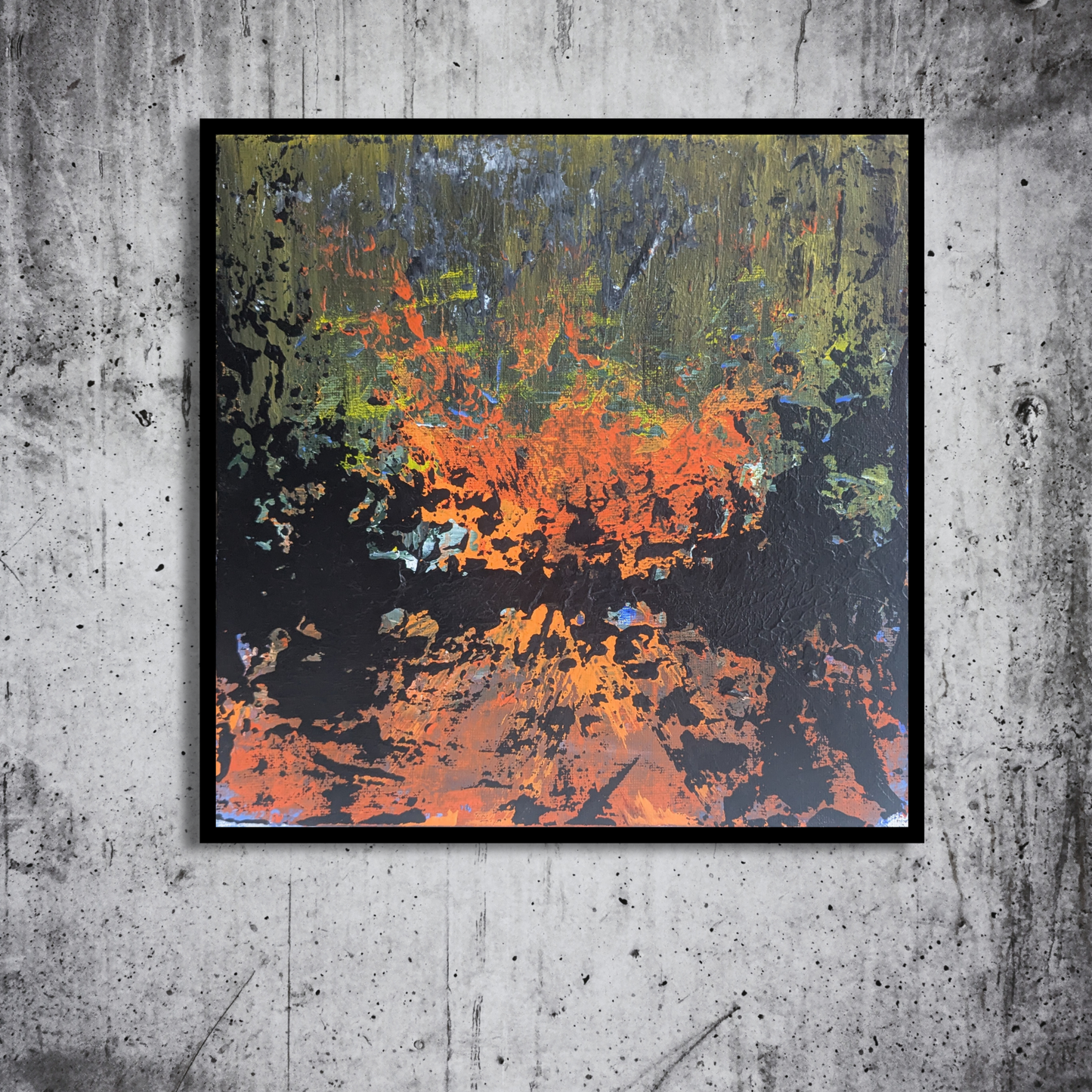 Sans titre 0621D - peinture acrylique originale 25x25cm (2025)