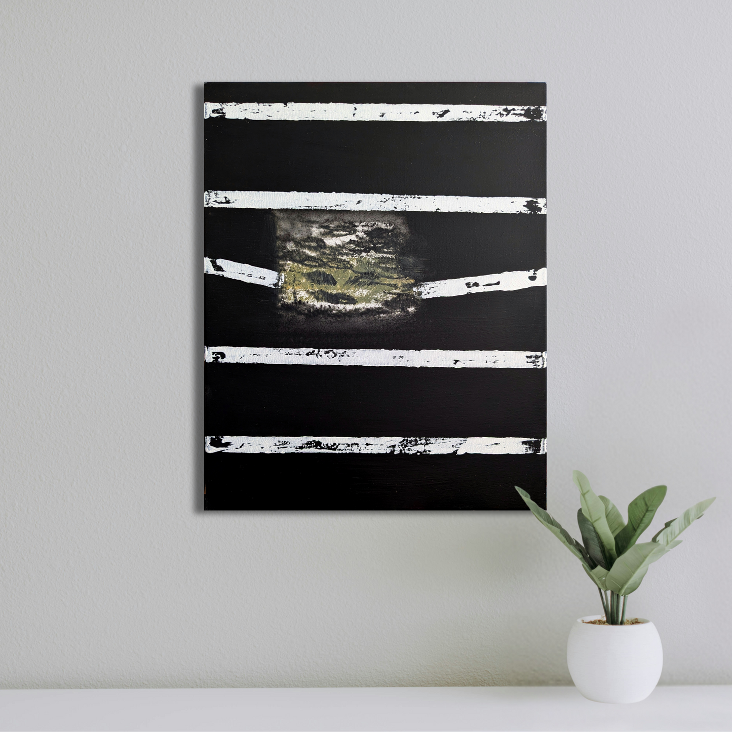 Entre les lignes - peinture acrylique originale 40x50cm (2025)