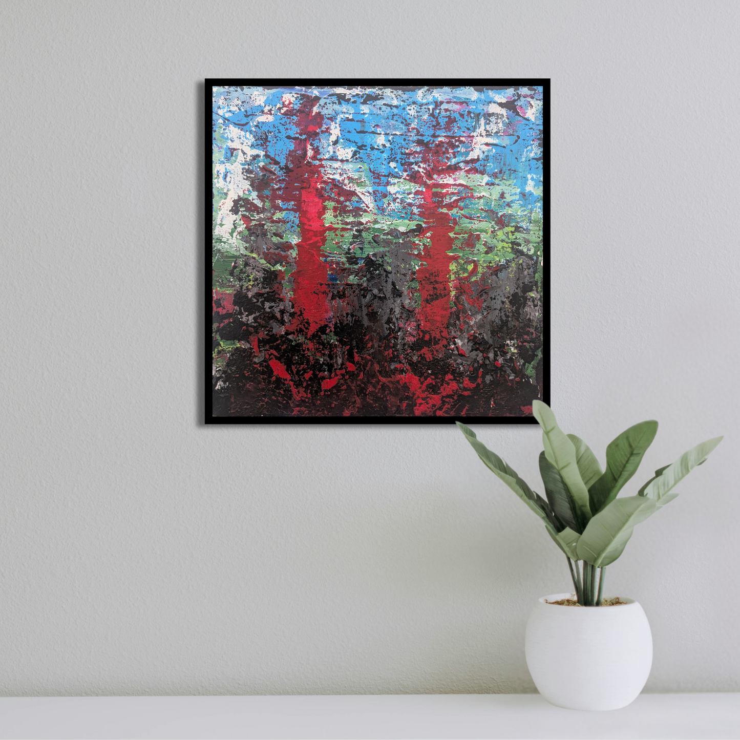 Sans titre 0625B - peinture acrylique originale 25x25cm (2025)