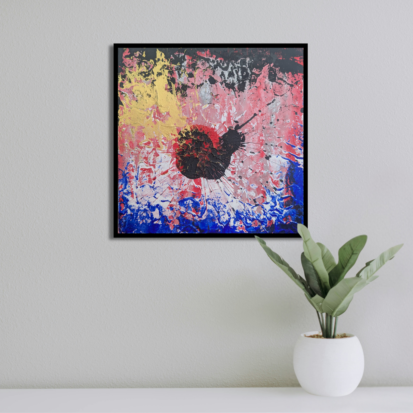 Sans titre 0615A - peinture acrylique originale 25x25cm (2025)