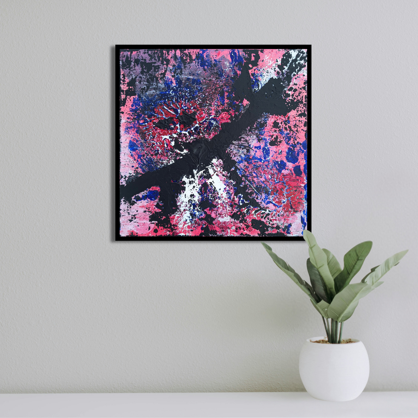 Sans titre 0712F - peinture acrylique originale 25x25cm (2025)