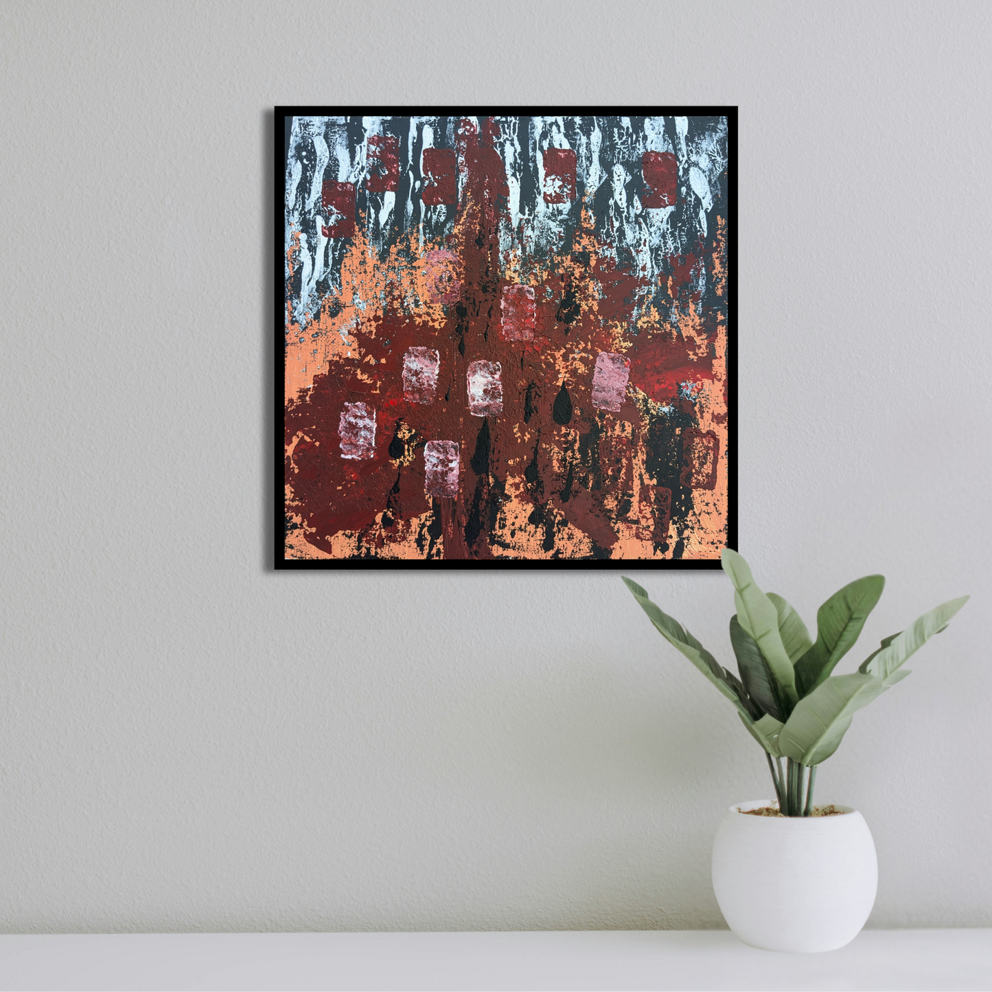 Sans titre 0712G - peinture acrylique originale 25x25cm (2025)