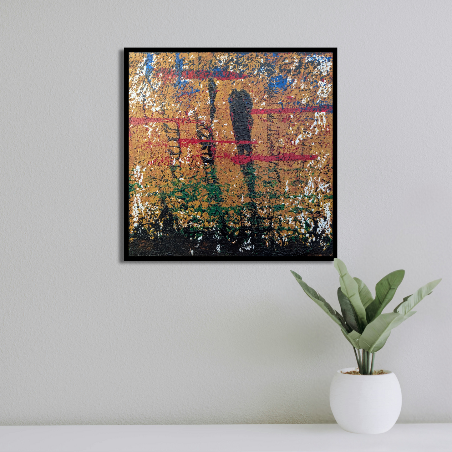 Sans titre 0805C - peinture acrylique originale 25x25cm (2025)