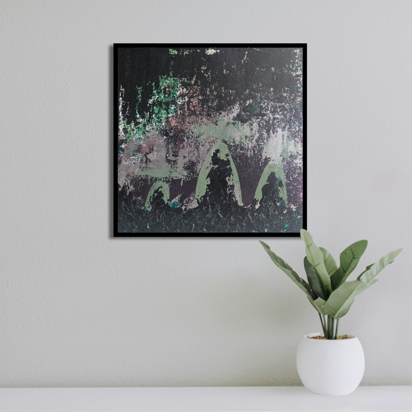 Sans titre 0621C - peinture acrylique originale 25x25cm (2025)