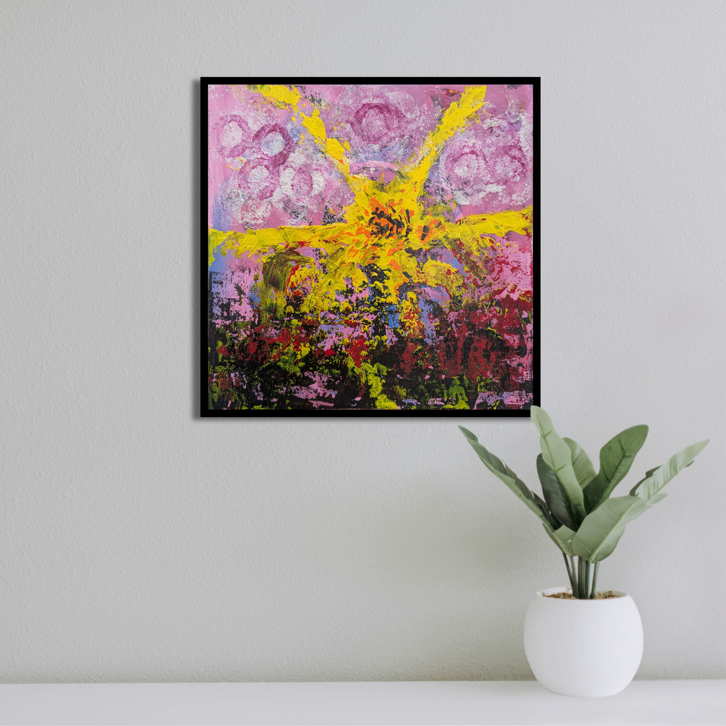 Sans titre 0718B - peinture acrylique originale 25x25cm (2025)