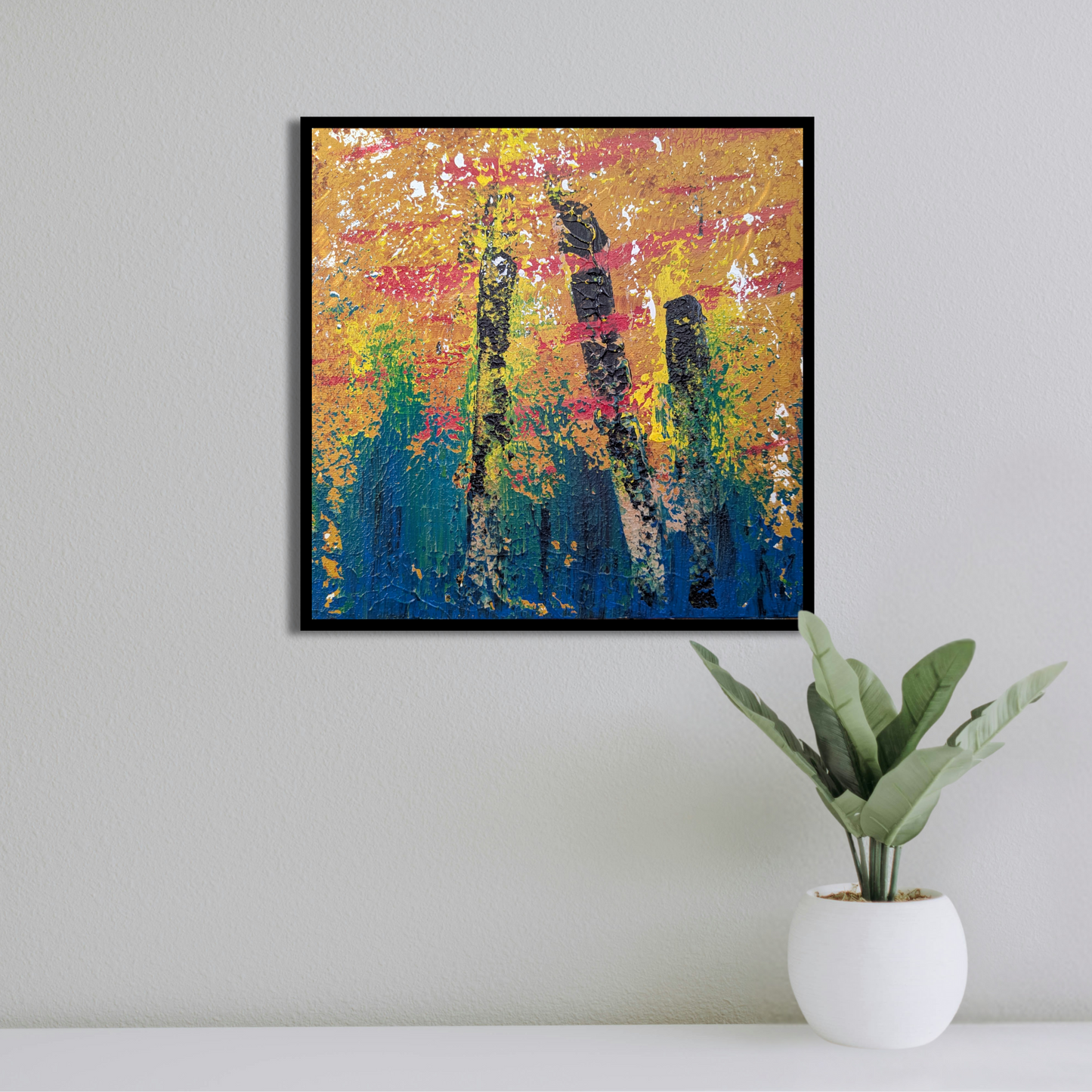 Sans titre 0805D - peinture acrylique originale 25x25cm (2025)