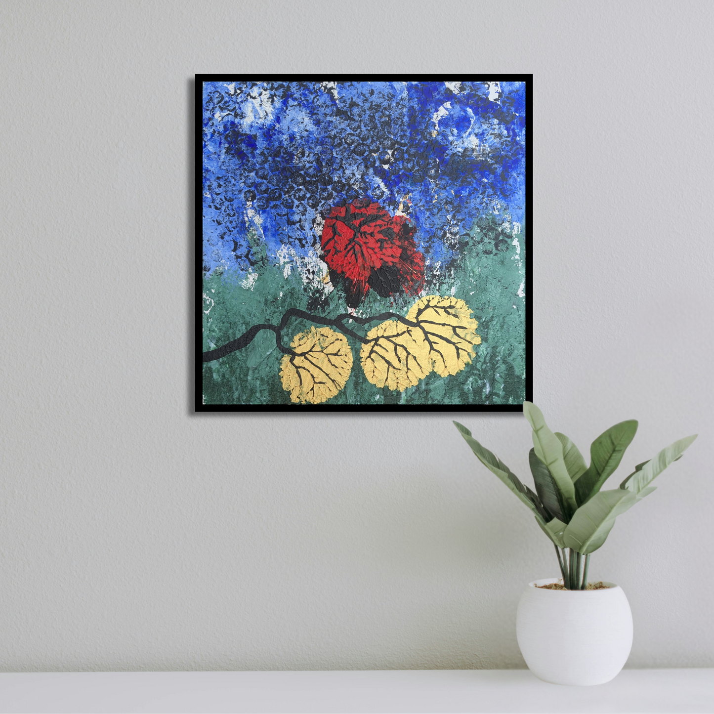 Sans titre 0615C - peinture acrylique originale 25x25cm (2025)