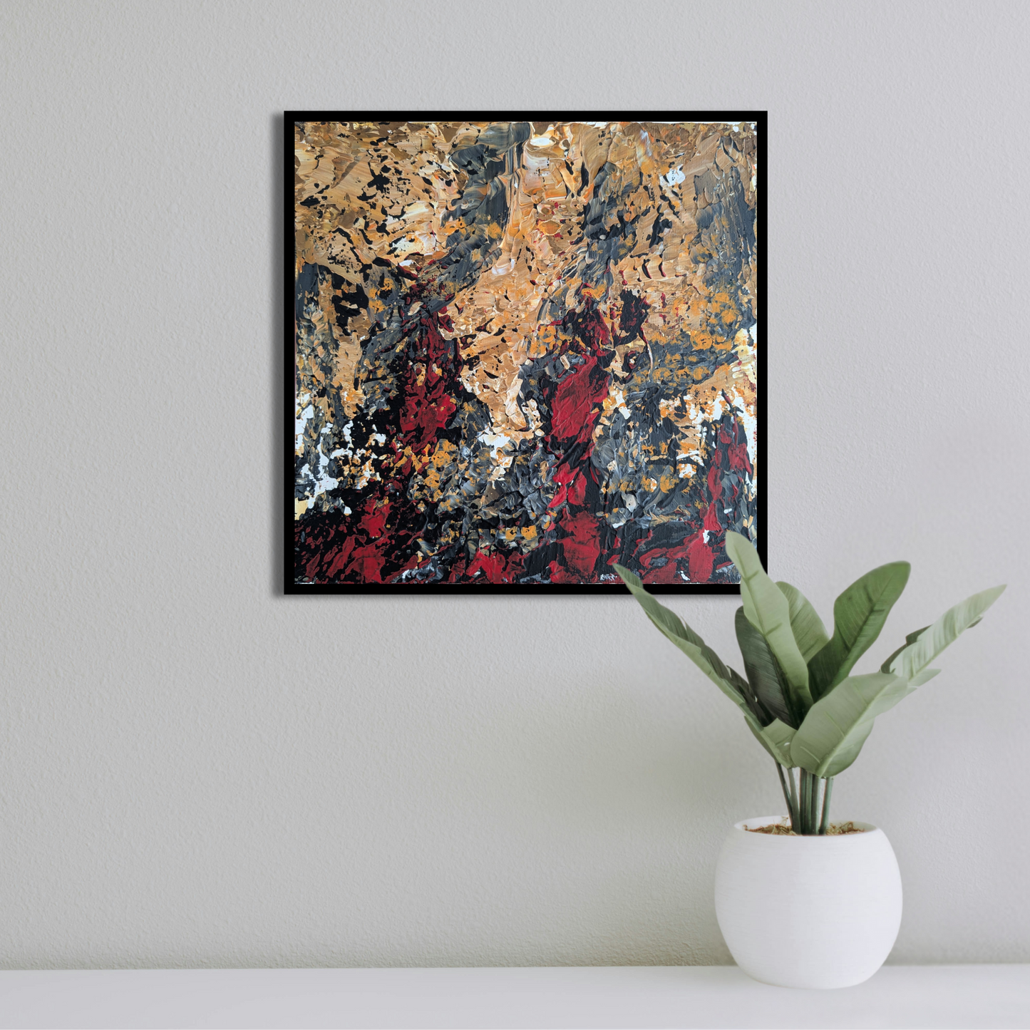 Sans titre 0706D - peinture acrylique originale 25x25cm (2025)