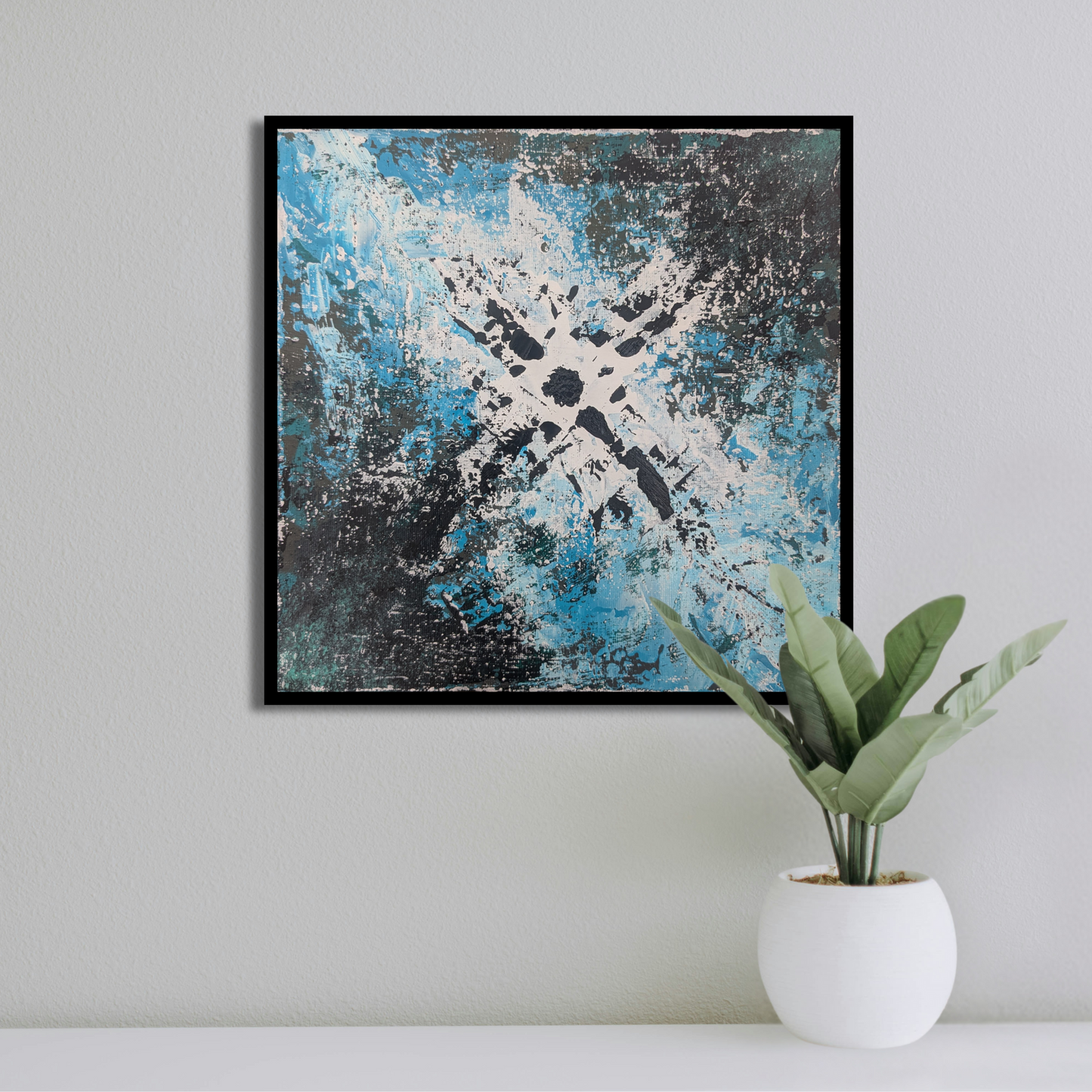 Croisement - peinture acrylique originale 25x25cm (2025)