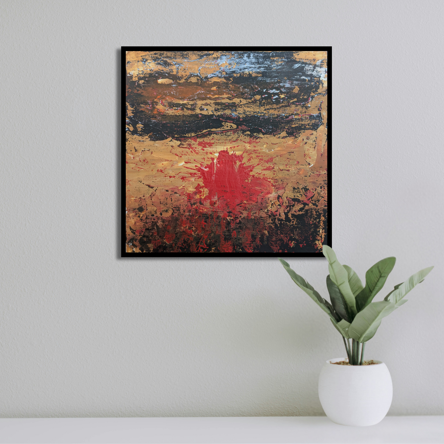 Sans titre 0609D - peinture acrylique originale 25x25cm (2025)