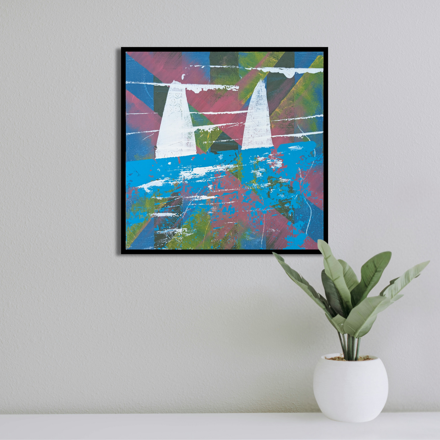 Sans titre 0712E - peinture acrylique originale 25x25cm (2025)