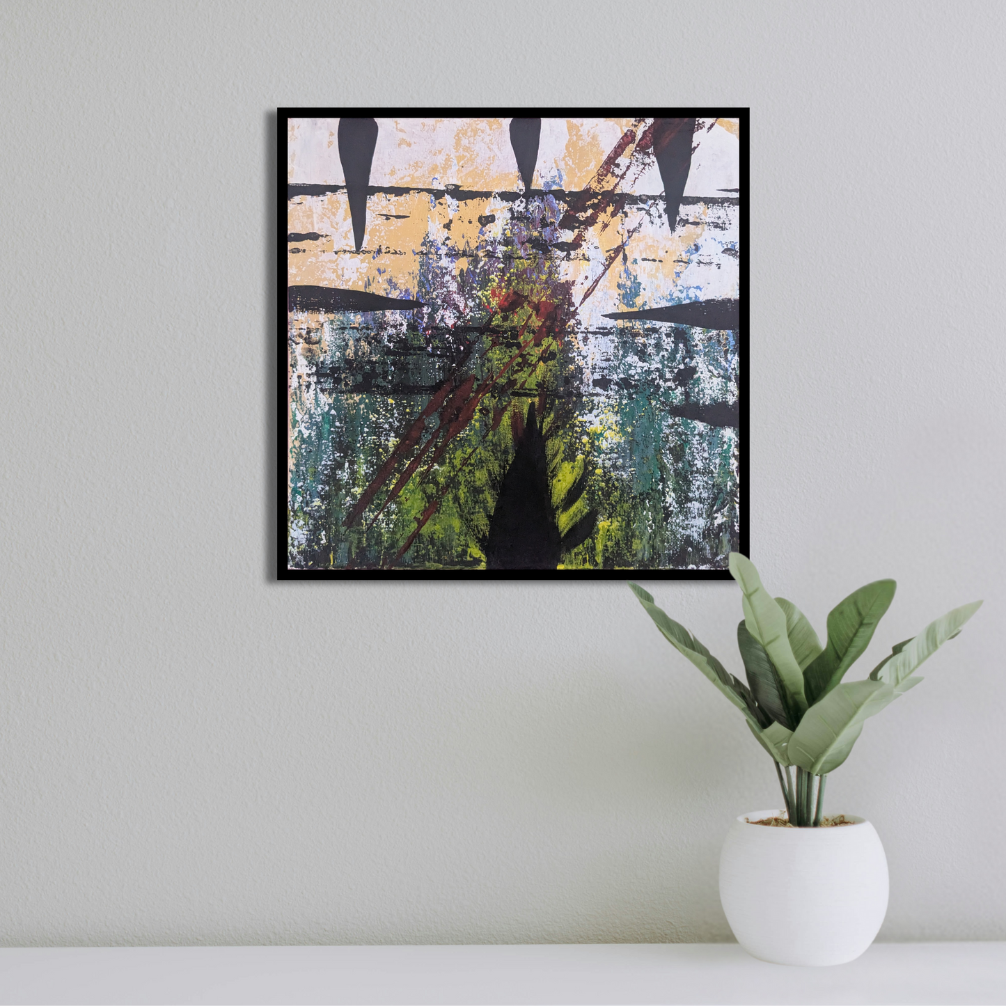 Sans titre 0625D - peinture acrylique originale 25x25cm (2025)