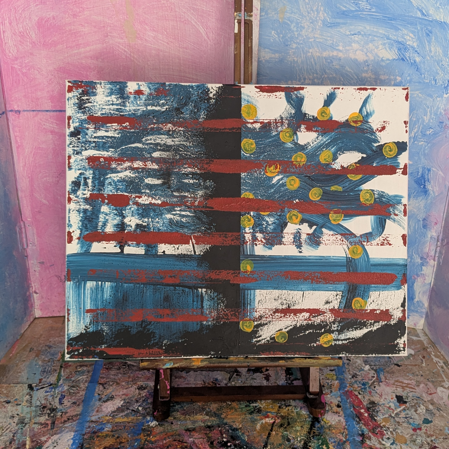 Sans titre 0712B - peinture acrylique originale 50x40cm (2025)