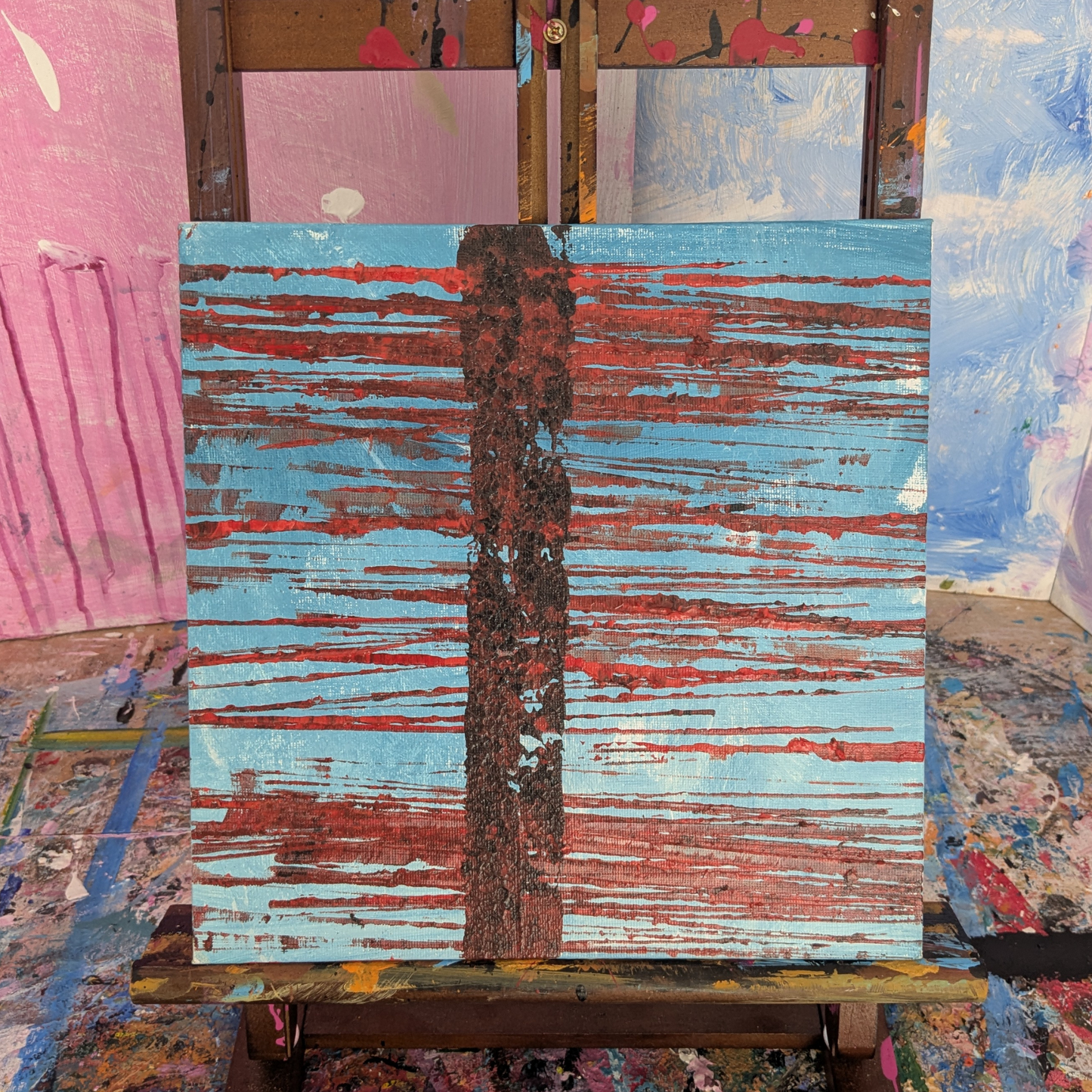 Sans titre 0718A - peinture acrylique originale 25x25cm (2025)