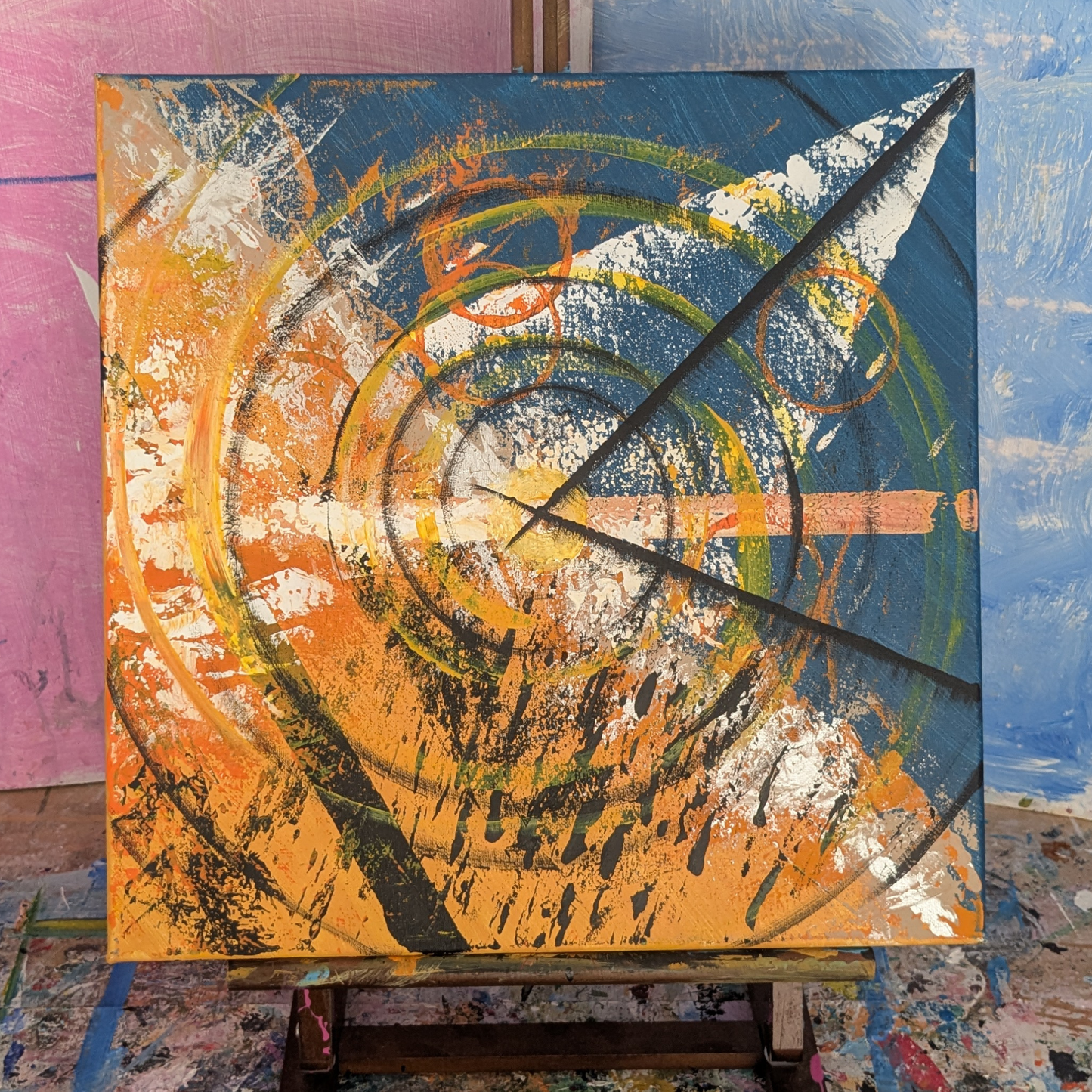 Sans titre 0712A - peinture acrylique originale 40x40cm (2025)