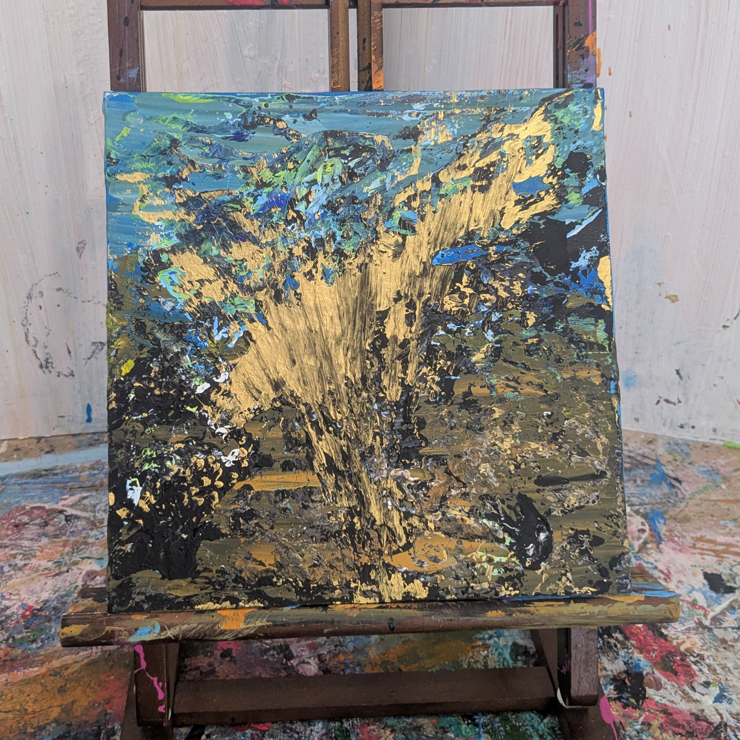 Sans titre 0602A - peinture acrylique originale 25x25cm (2025)