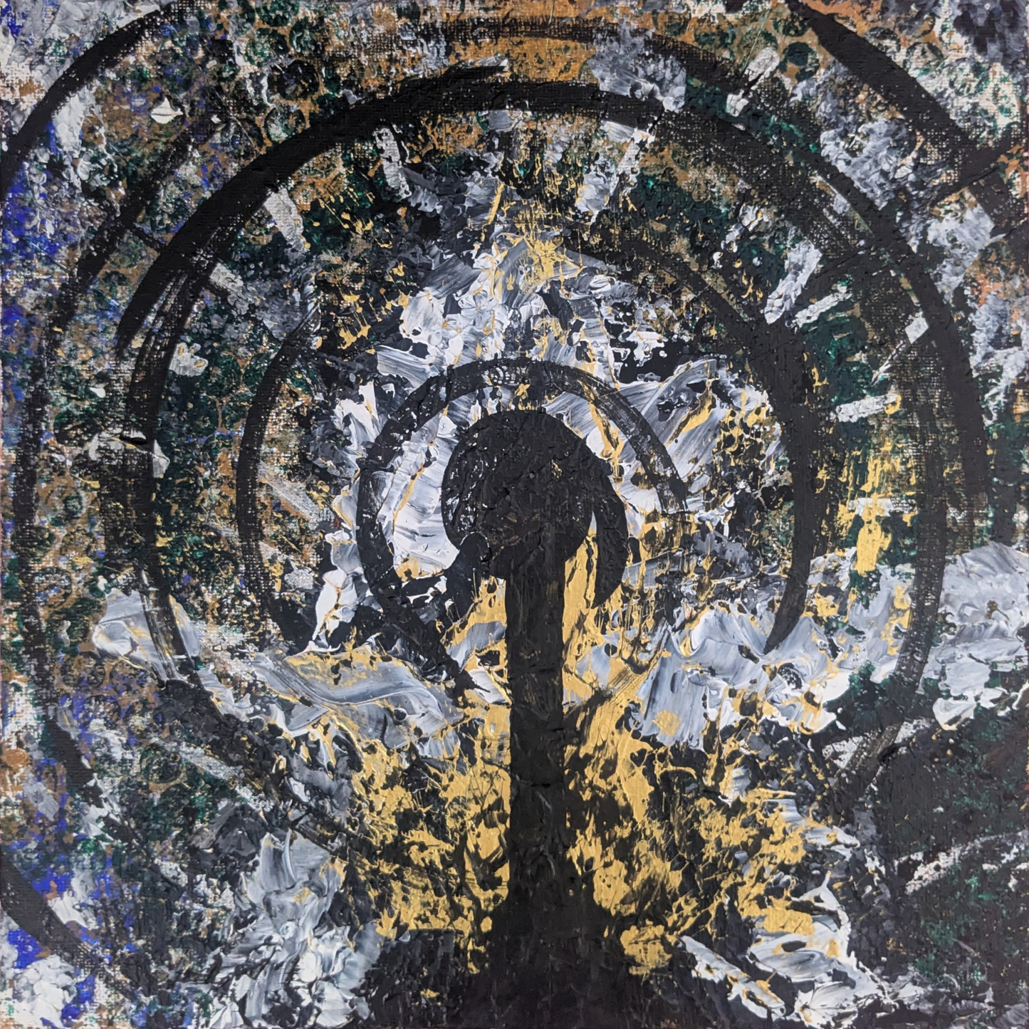 Sans titre 0625E - peinture acrylique originale 25x25cm (2025)