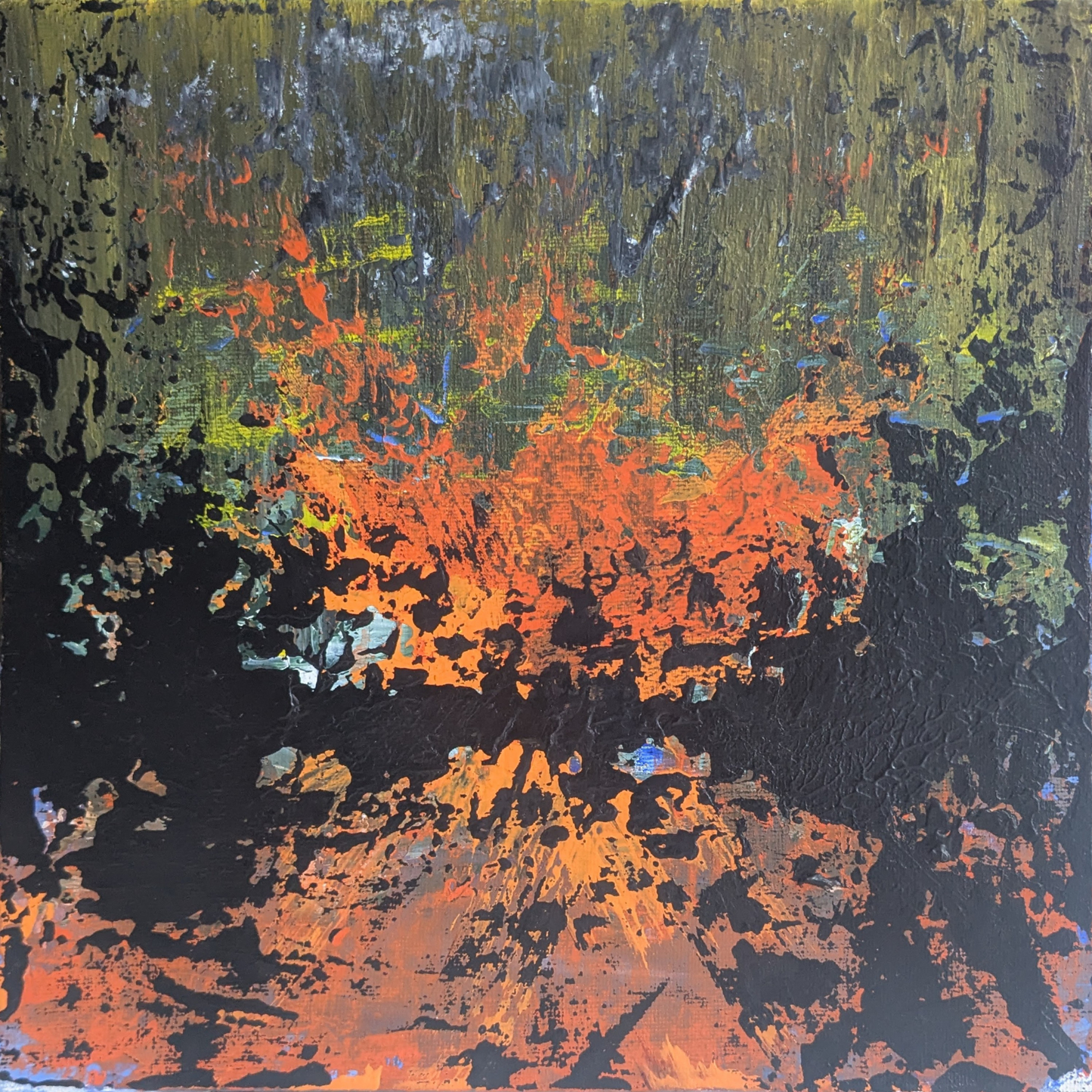 Sans titre 0621D - peinture acrylique originale 25x25cm (2025)