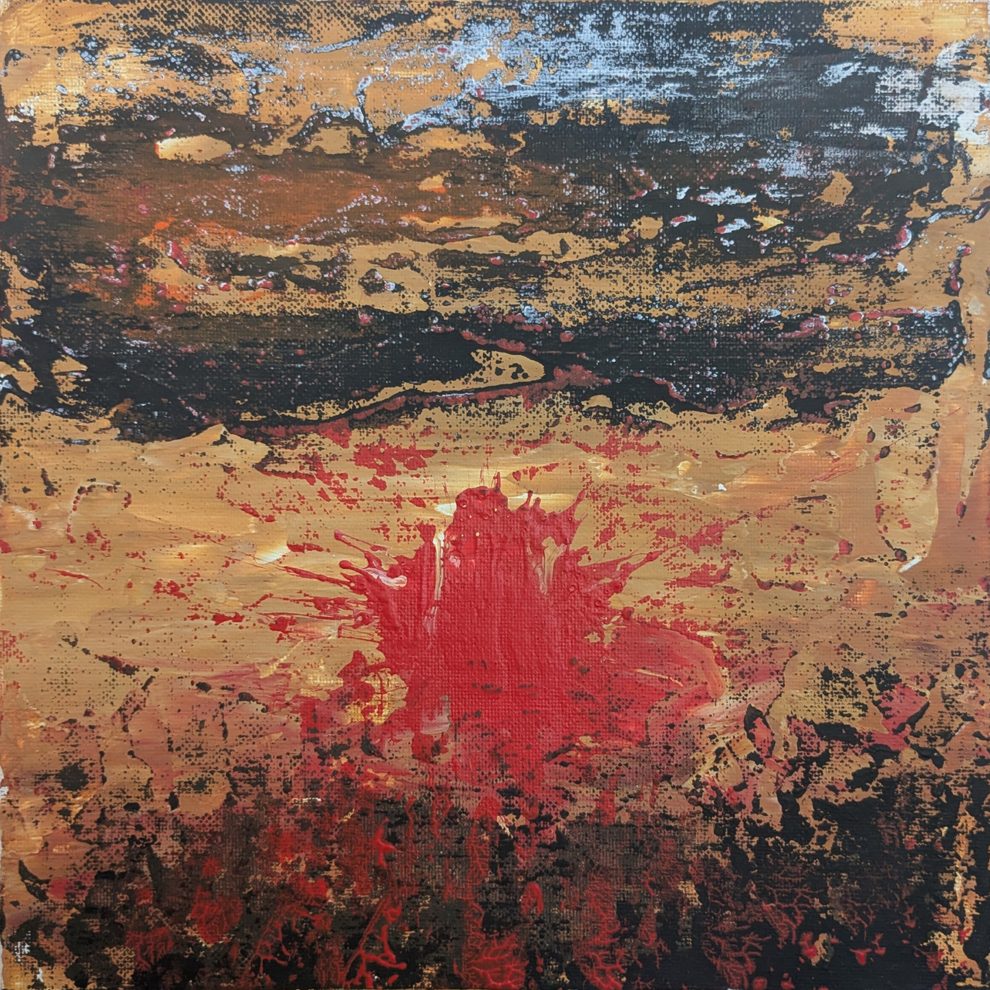 Sans titre 0609D - peinture acrylique originale 25x25cm (2025)