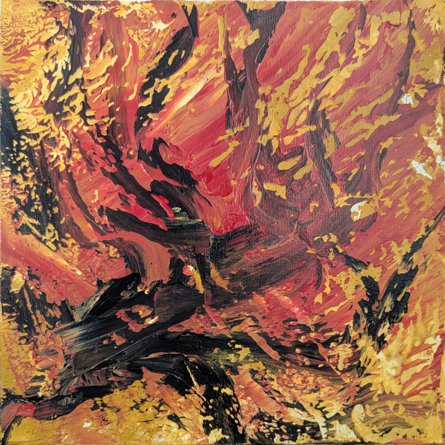 Sans titre 0805A - peinture acrylique originale 25x25cm (2025)