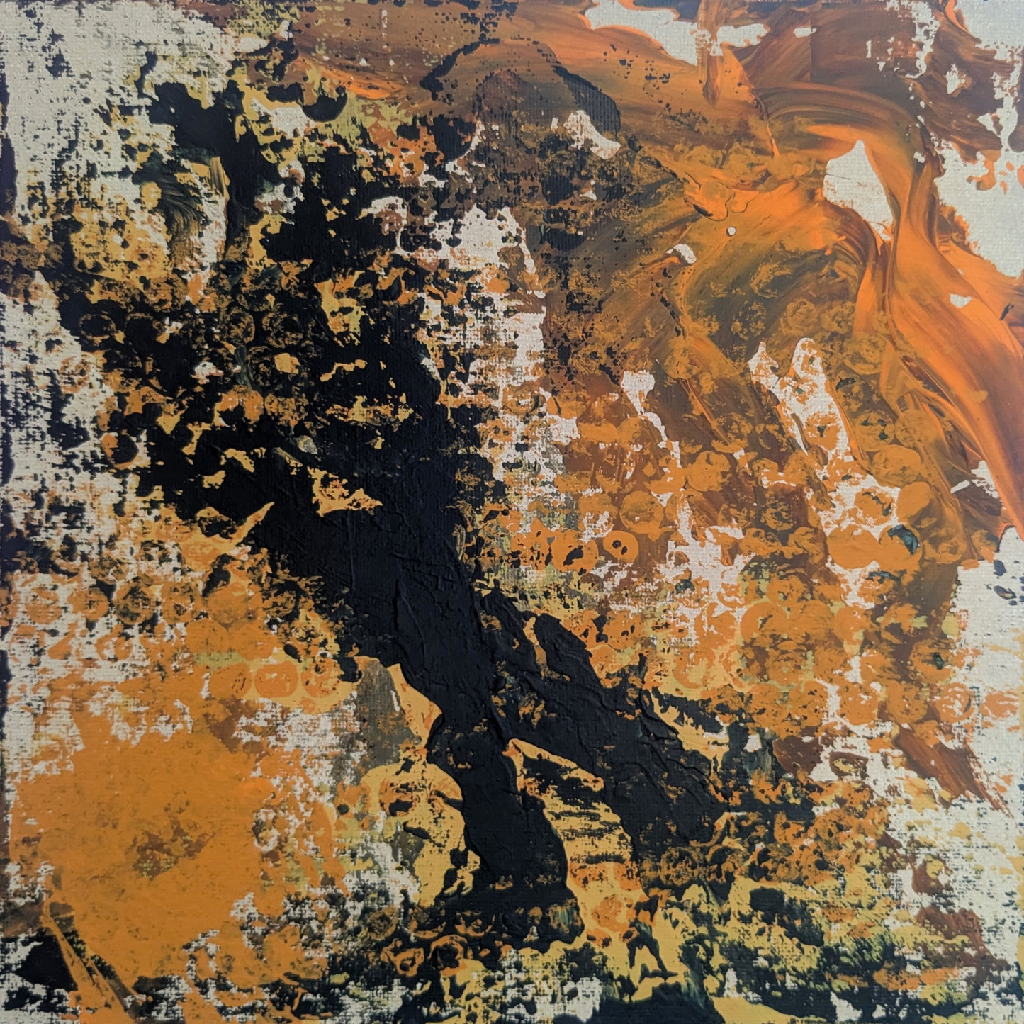 Sans titre 0703J - peinture acrylique originale 25x25cm (2025)