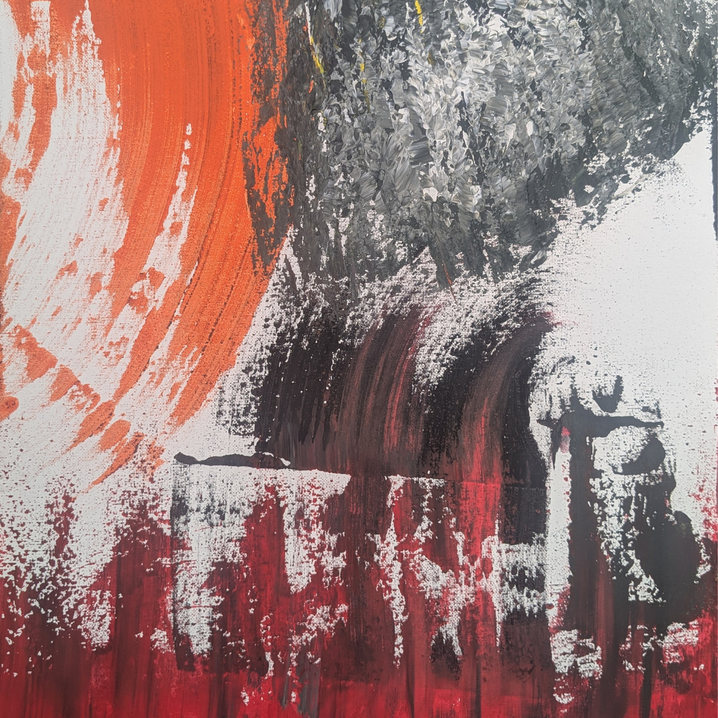 Sur le feu - peinture acrylique originale 40x50cm (2025)