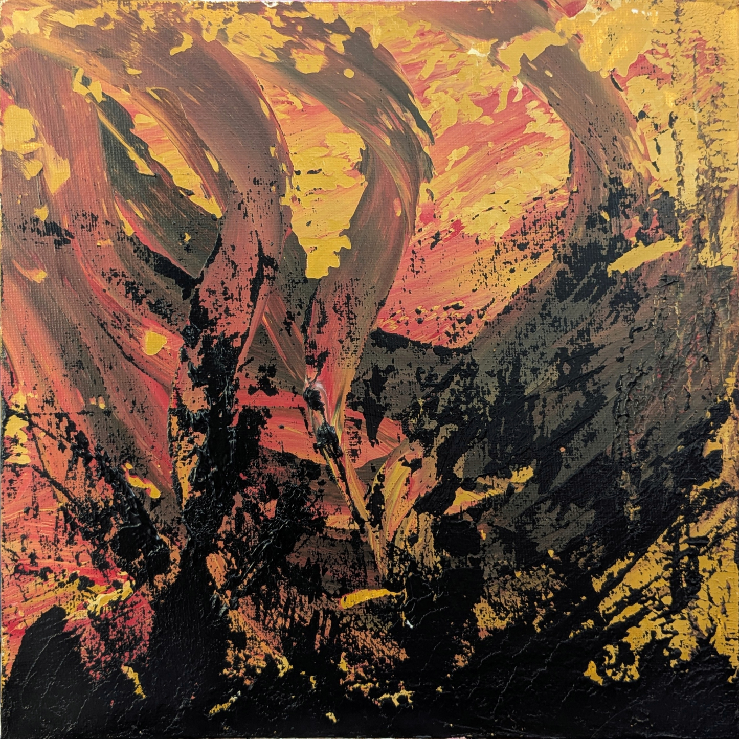 Sans titre 0805B - peinture acrylique originale 25x25cm (2025)