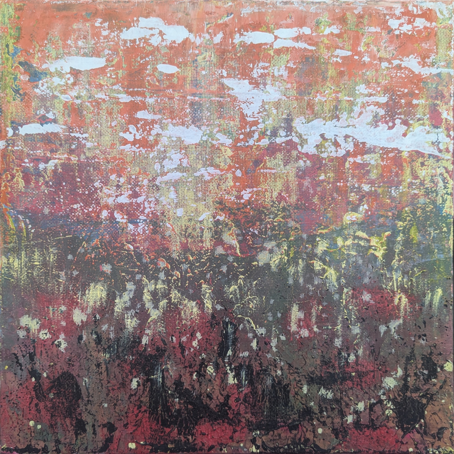 Sans titre 0609B - peinture acrylique originale 25x25cm (2025)