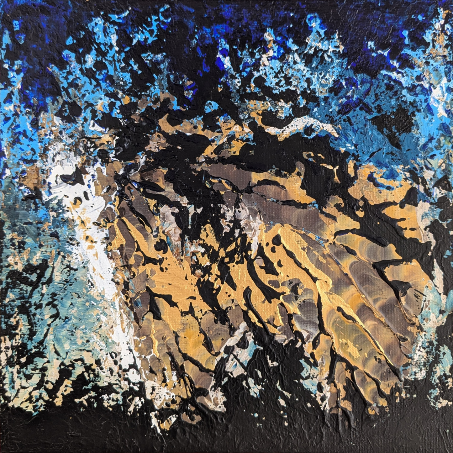 Sans titre 0706C - peinture acrylique originale 25x25cm (2025)