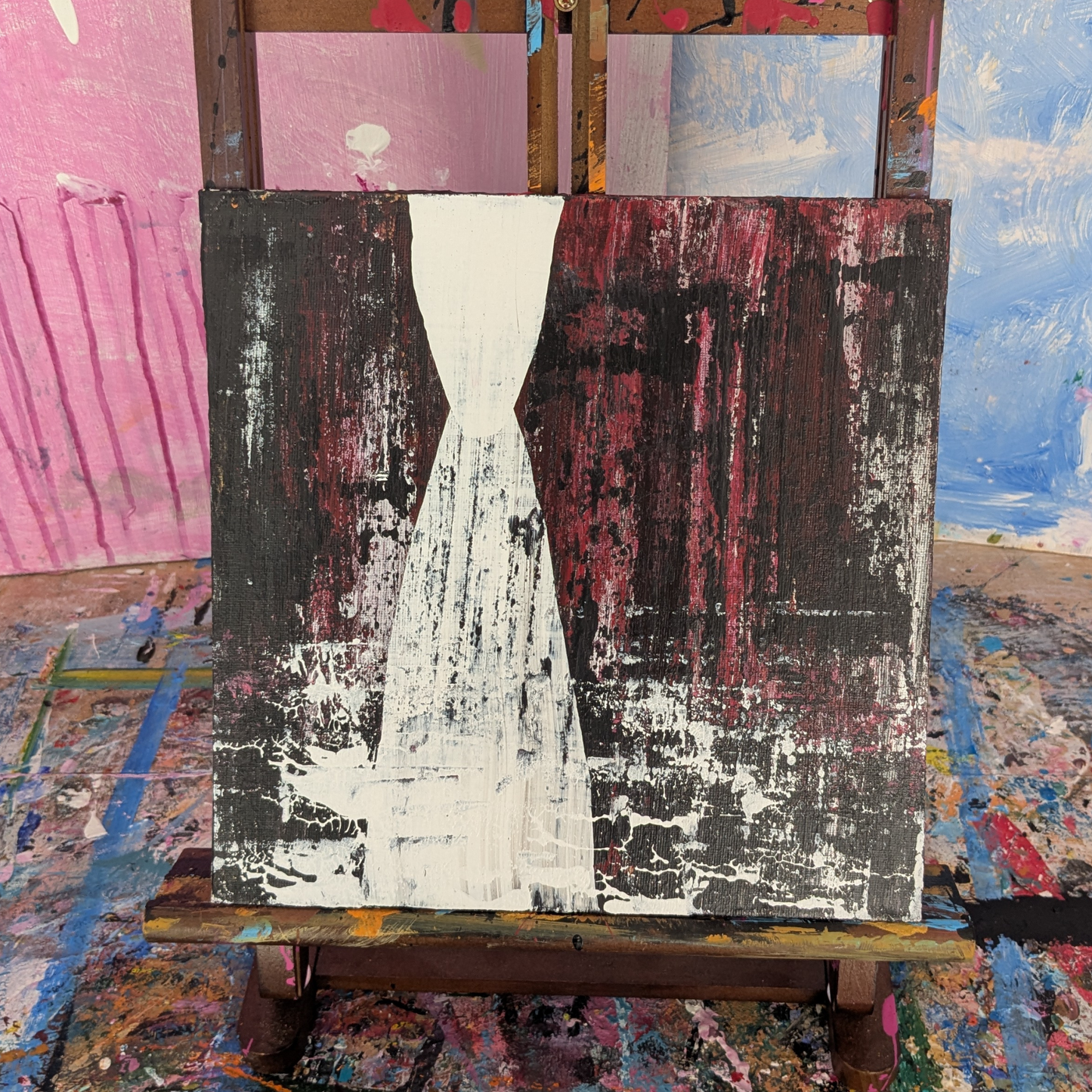 Sans titre 0718C - peinture acrylique originale 25x25cm (2025)