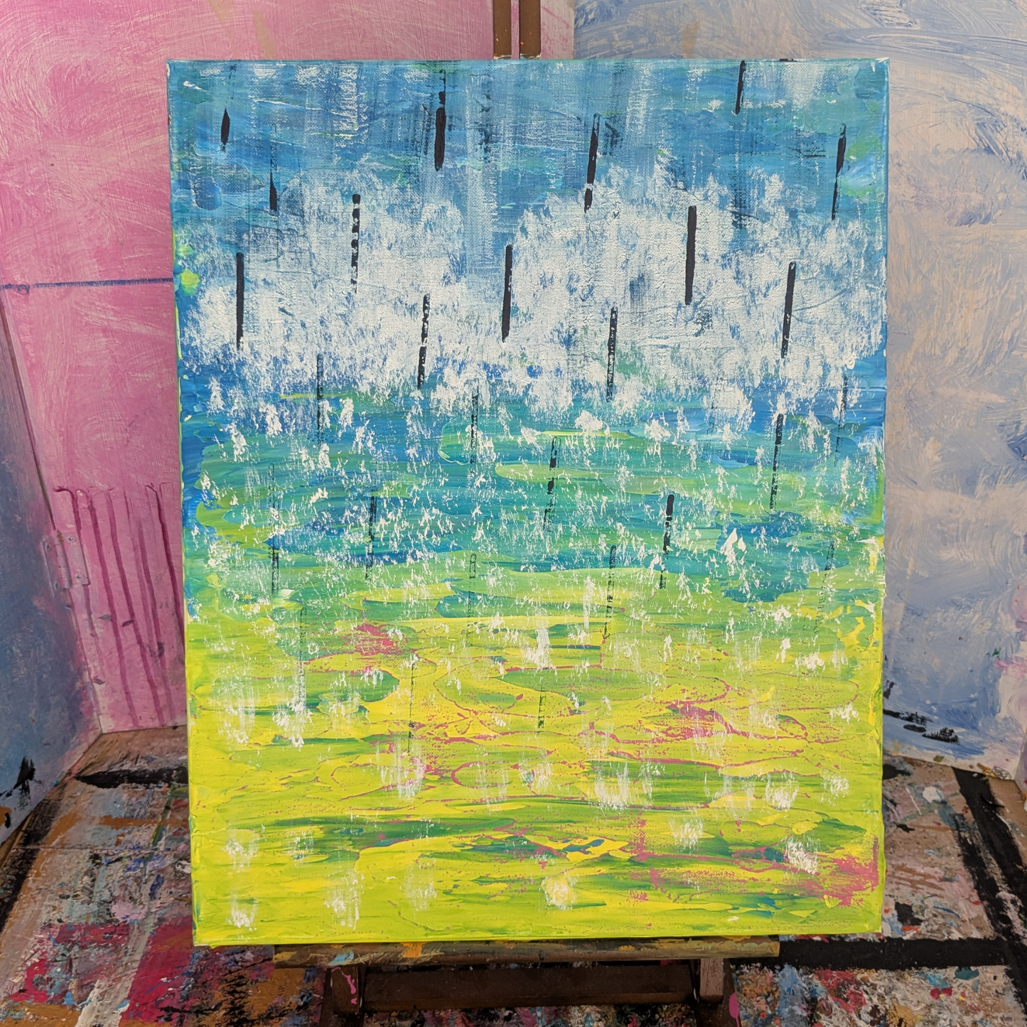 Sweet rain - peinture acrylique originale 40x50cm (2025)