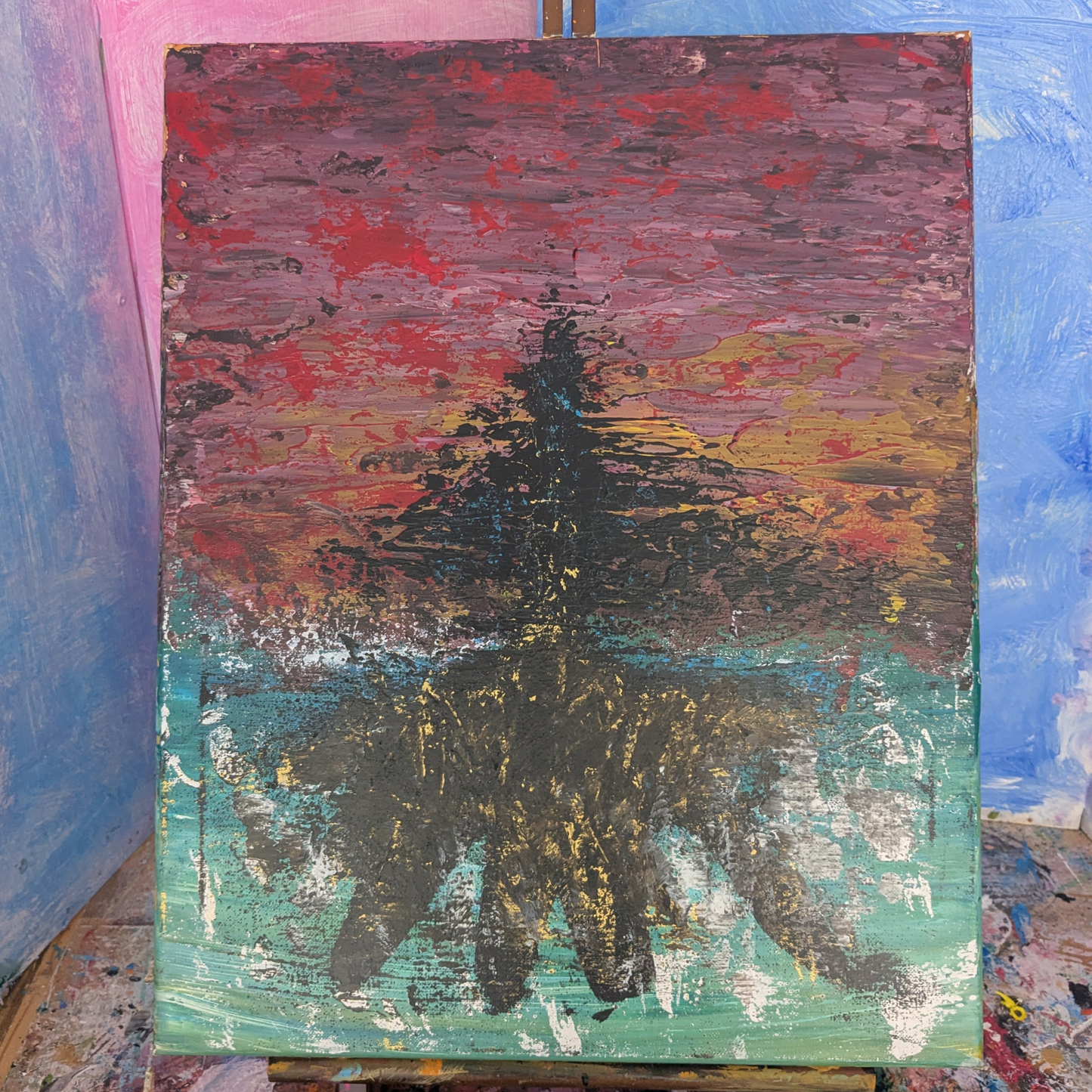 Sans titre 0629B - peinture acrylique originale 40x50cm (2025)