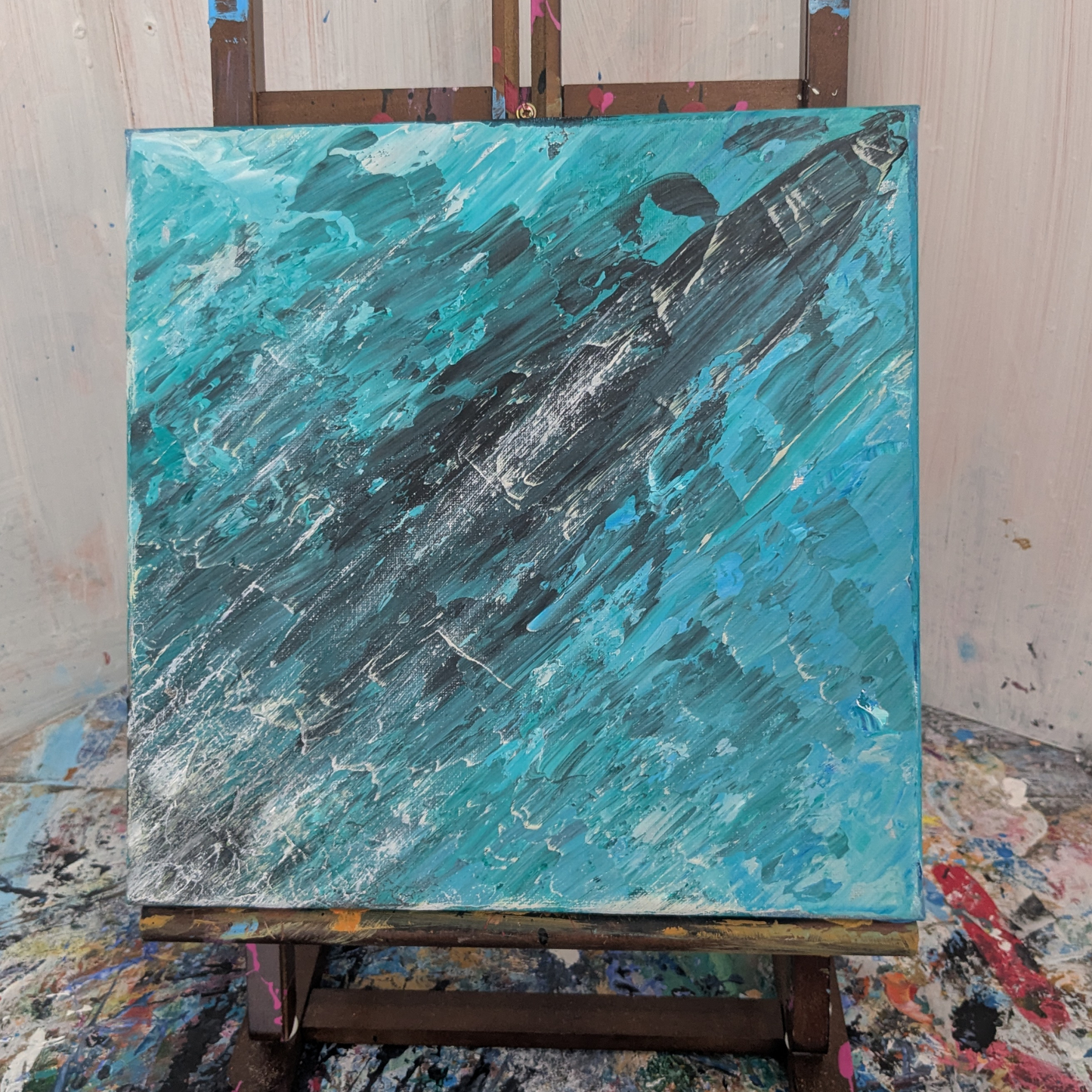 Sans titre 0529D - peinture acrylique originale 30x30cm (2025)