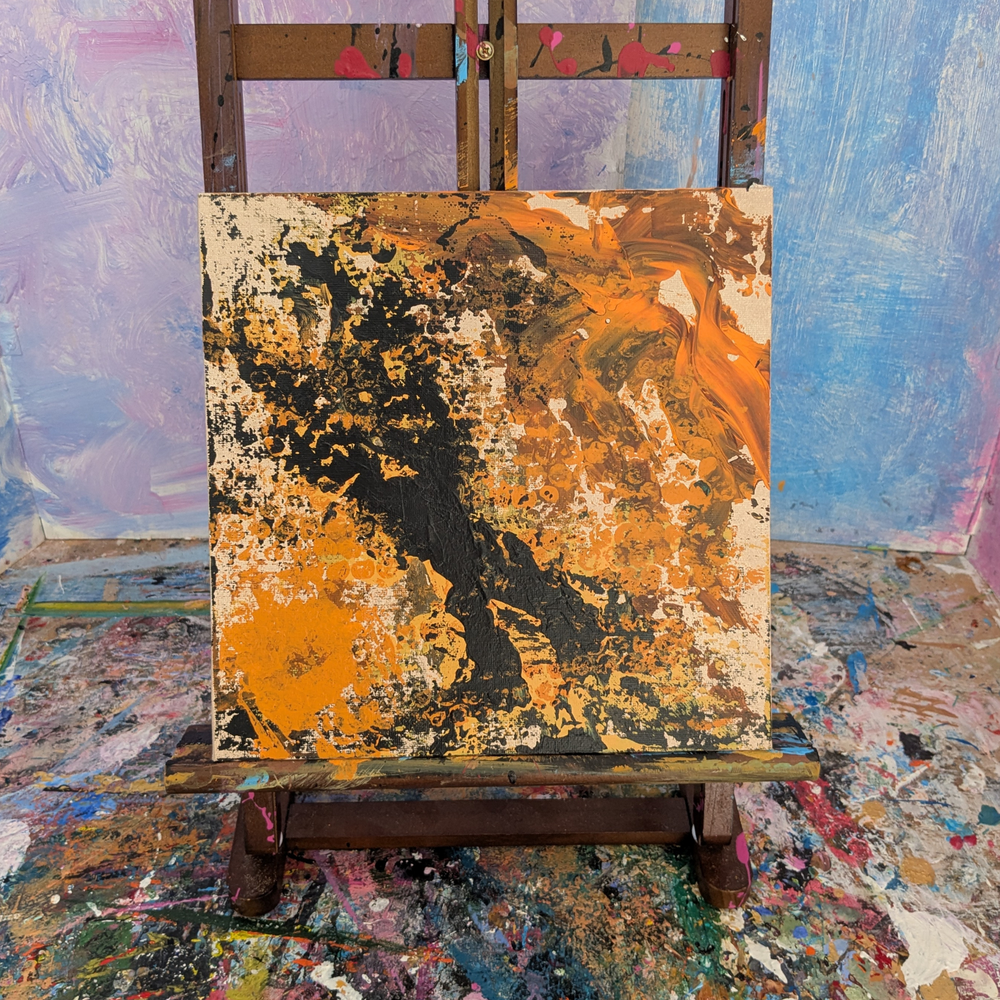 Sans titre 0703J - peinture acrylique originale 25x25cm (2025)