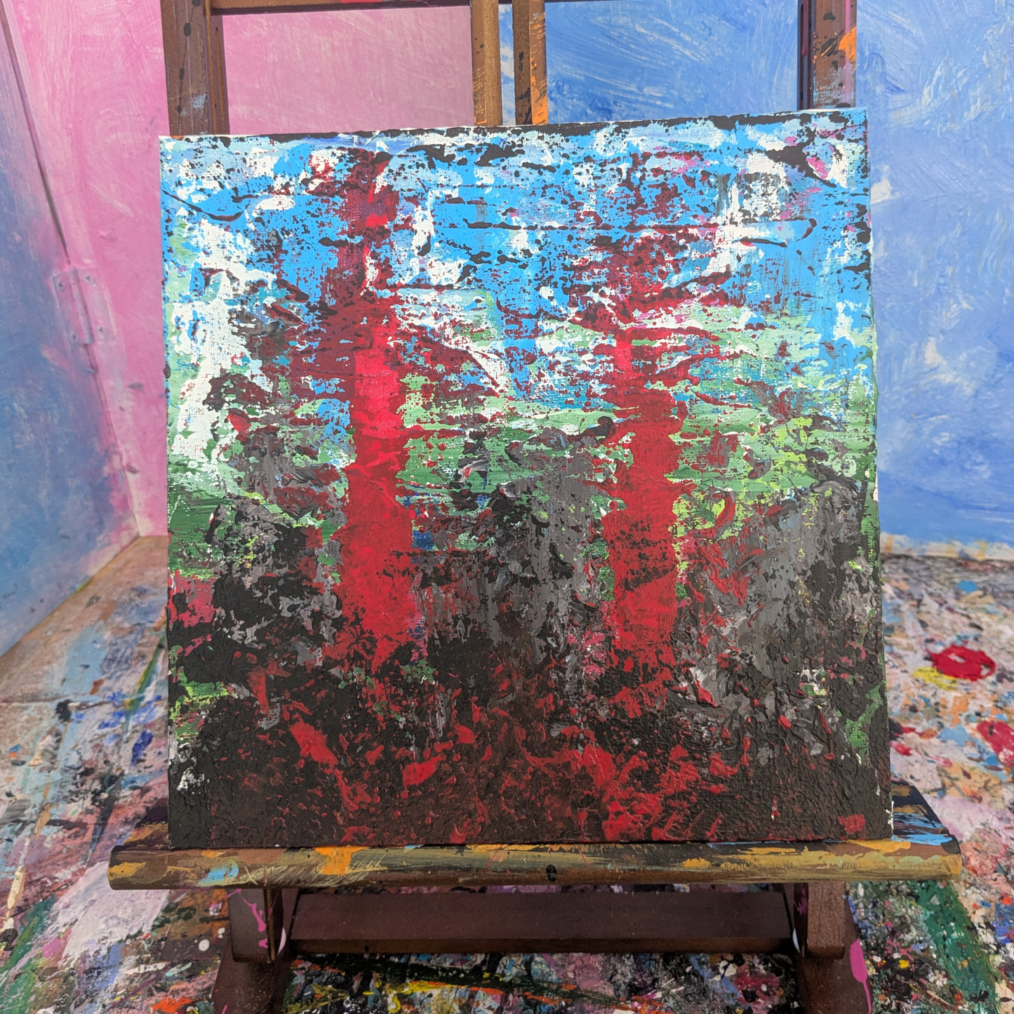 Sans titre 0625B - peinture acrylique originale 25x25cm (2025)