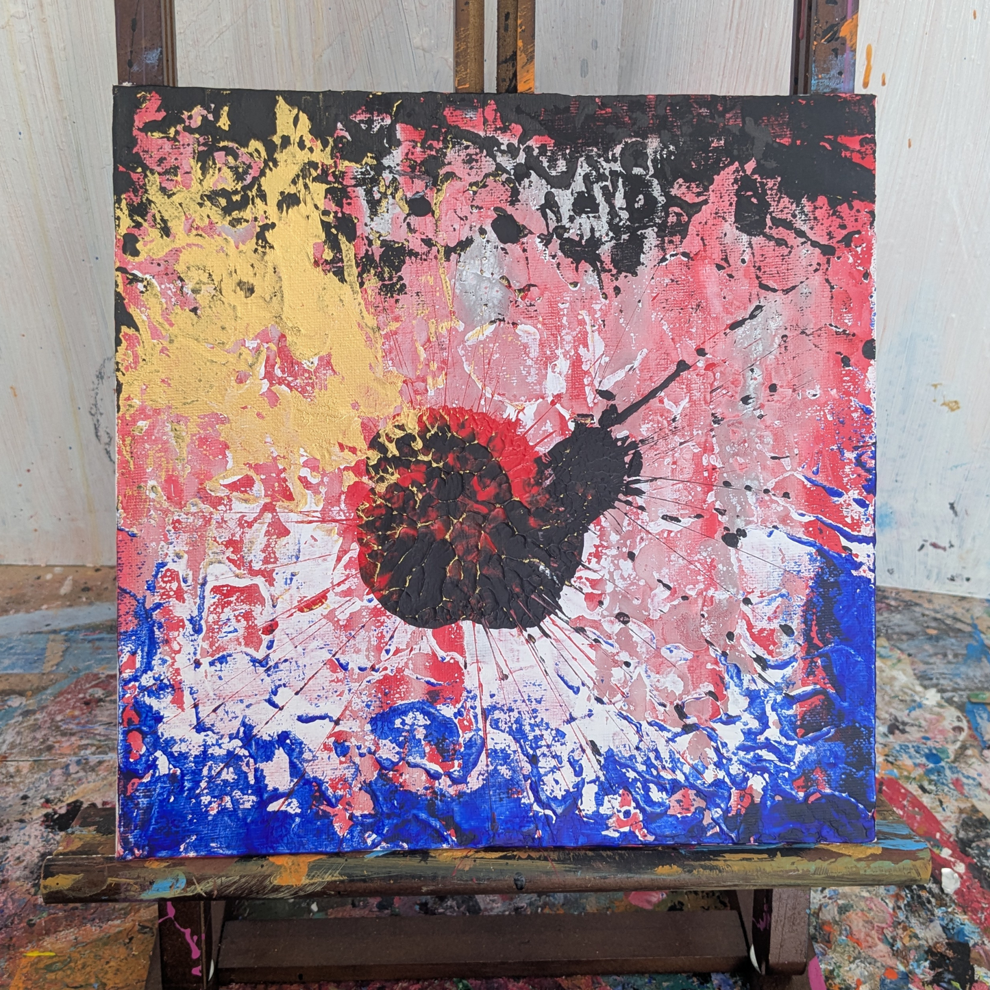 Sans titre 0615A - peinture acrylique originale 25x25cm (2025)