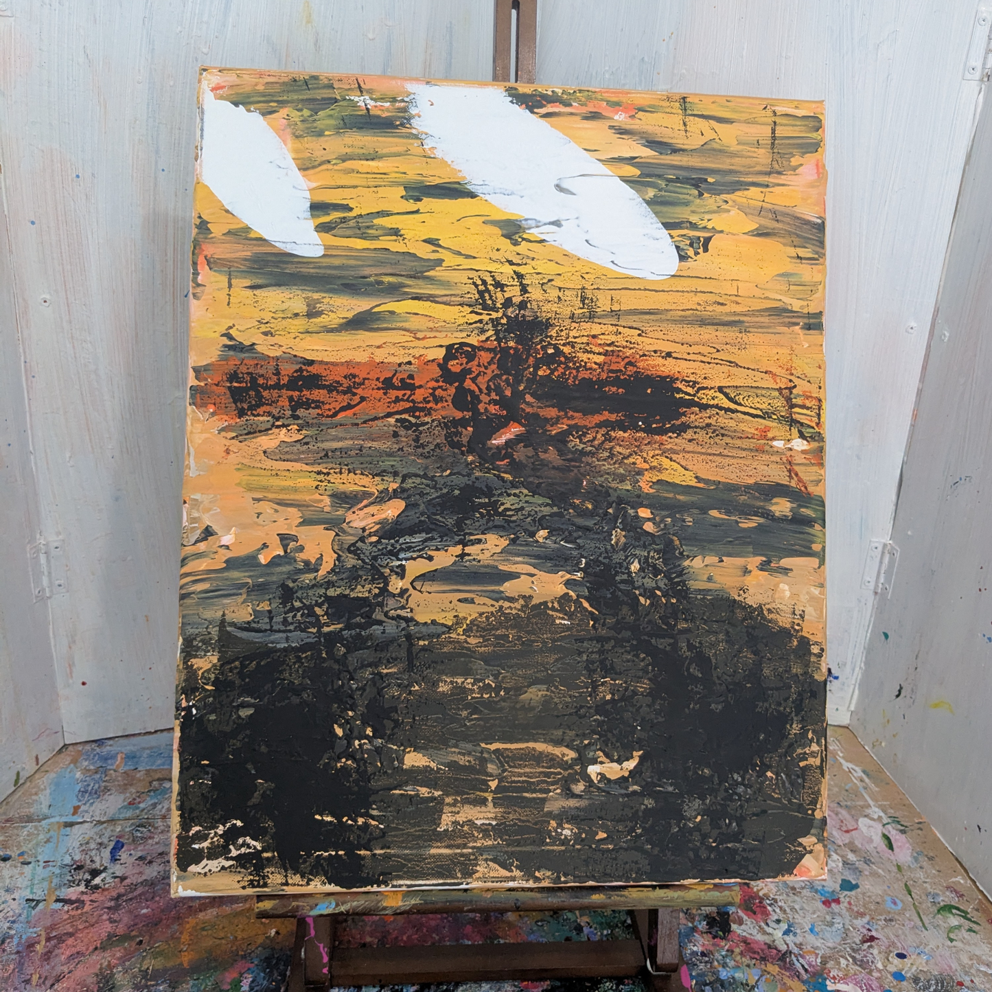 Terre brûlée - peinture acrylique originale 40x50cm (2025)