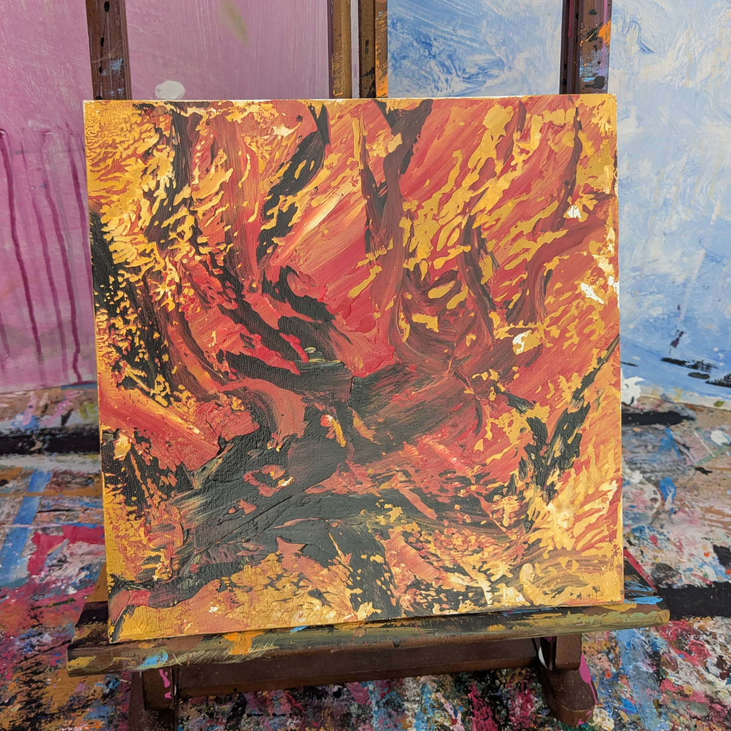 Sans titre 0805A - peinture acrylique originale 25x25cm (2025)