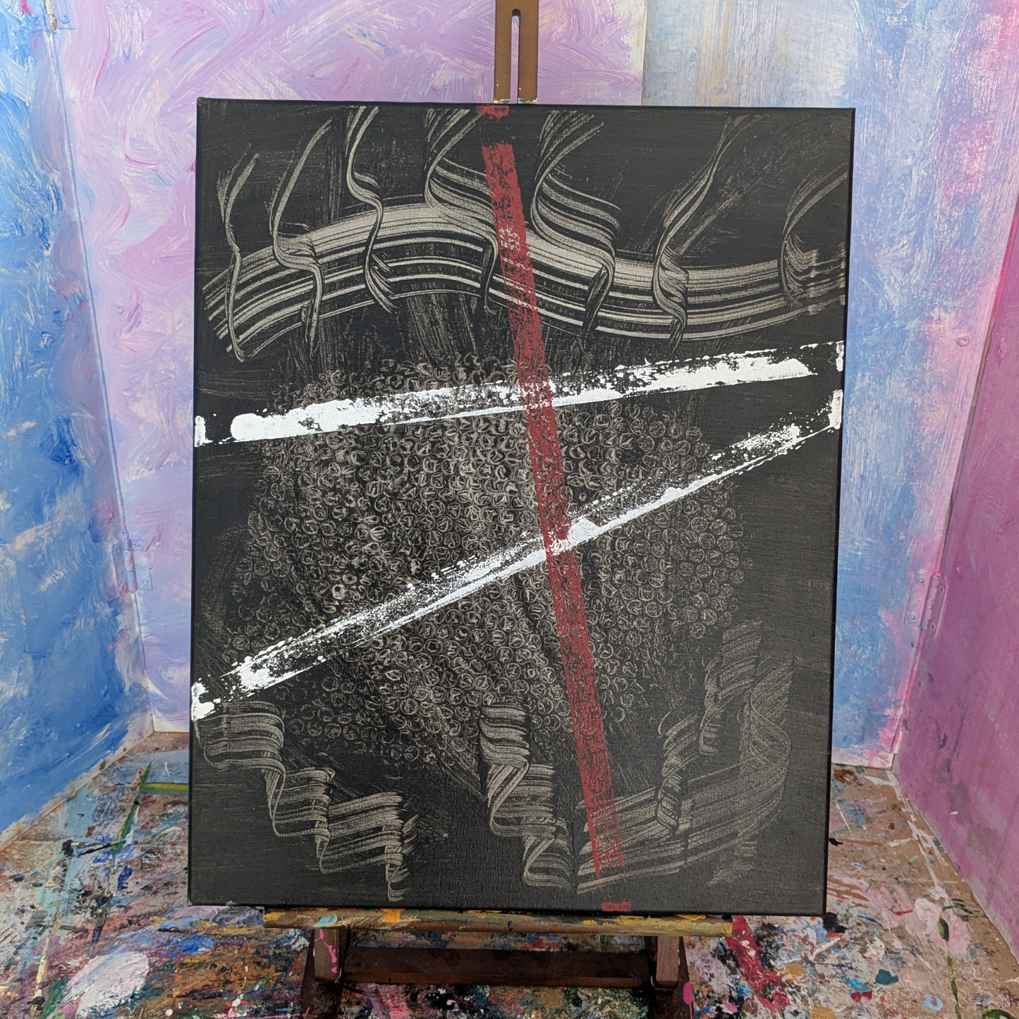 Sans titre 0703D - peinture acrylique originale 40x50cm (2025)