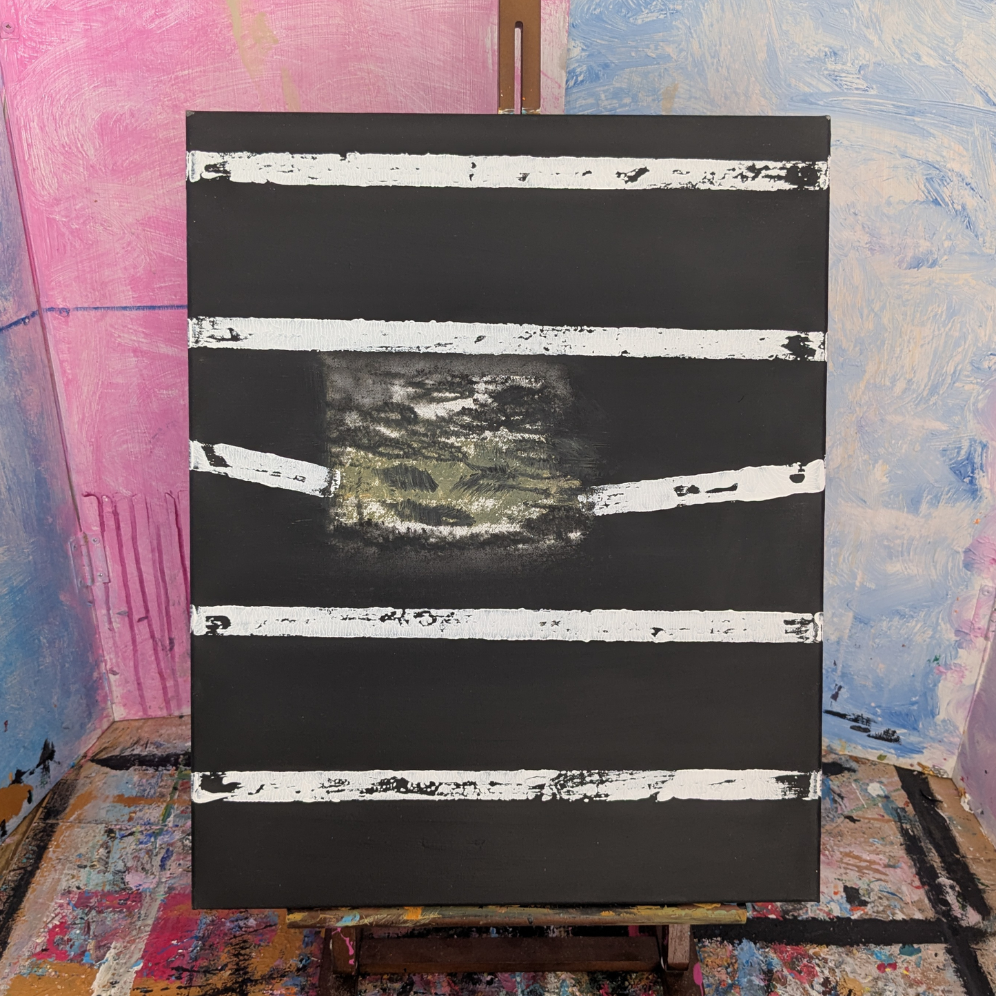 Entre les lignes - peinture acrylique originale 40x50cm (2025)