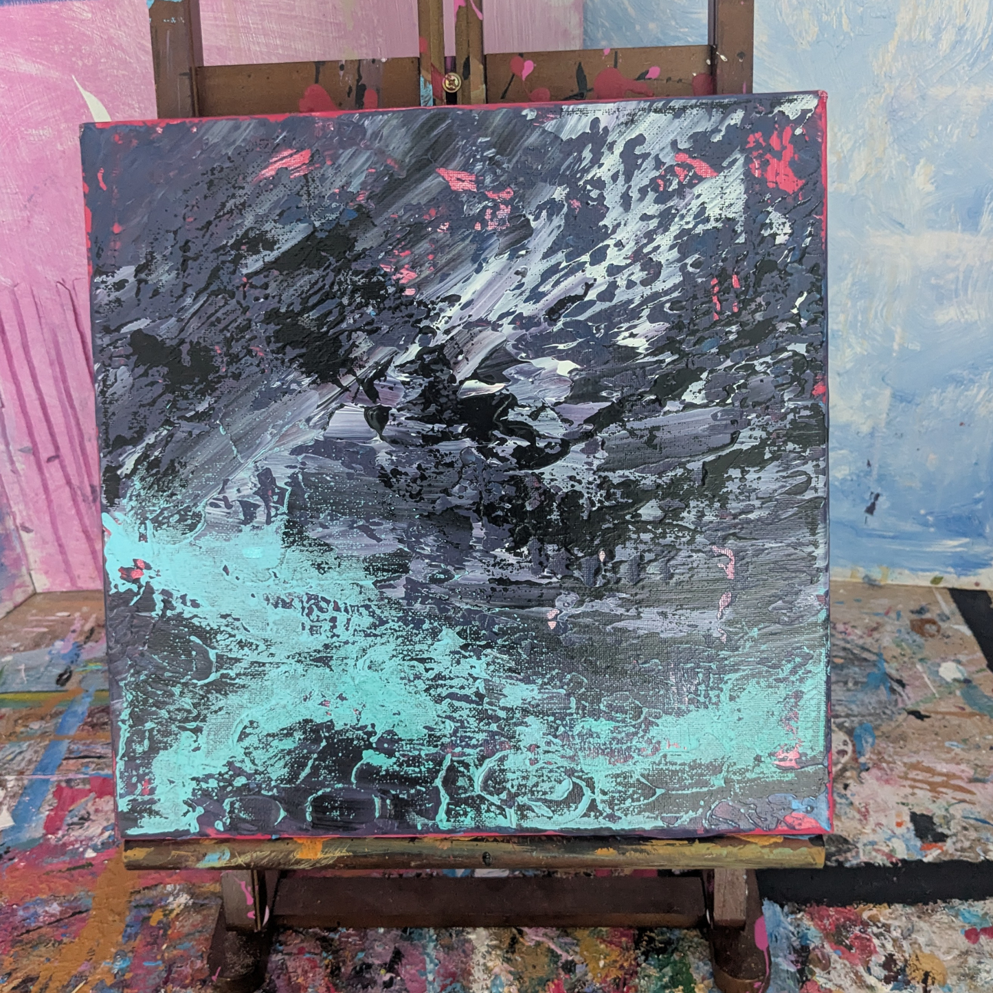 Sans titre 0728E - peinture acrylique originale 30x30cm (2025)