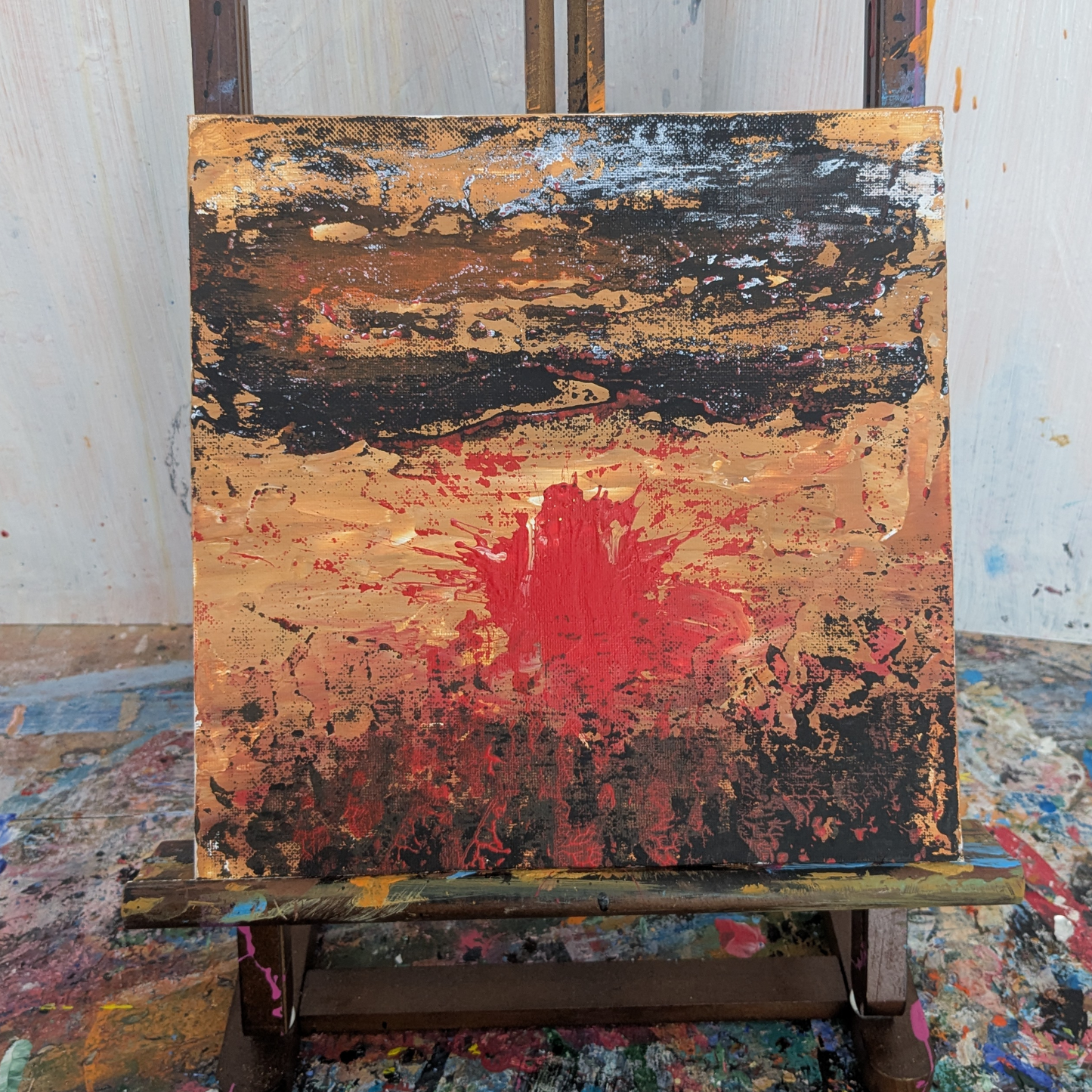 Sans titre 0609D - peinture acrylique originale 25x25cm (2025)