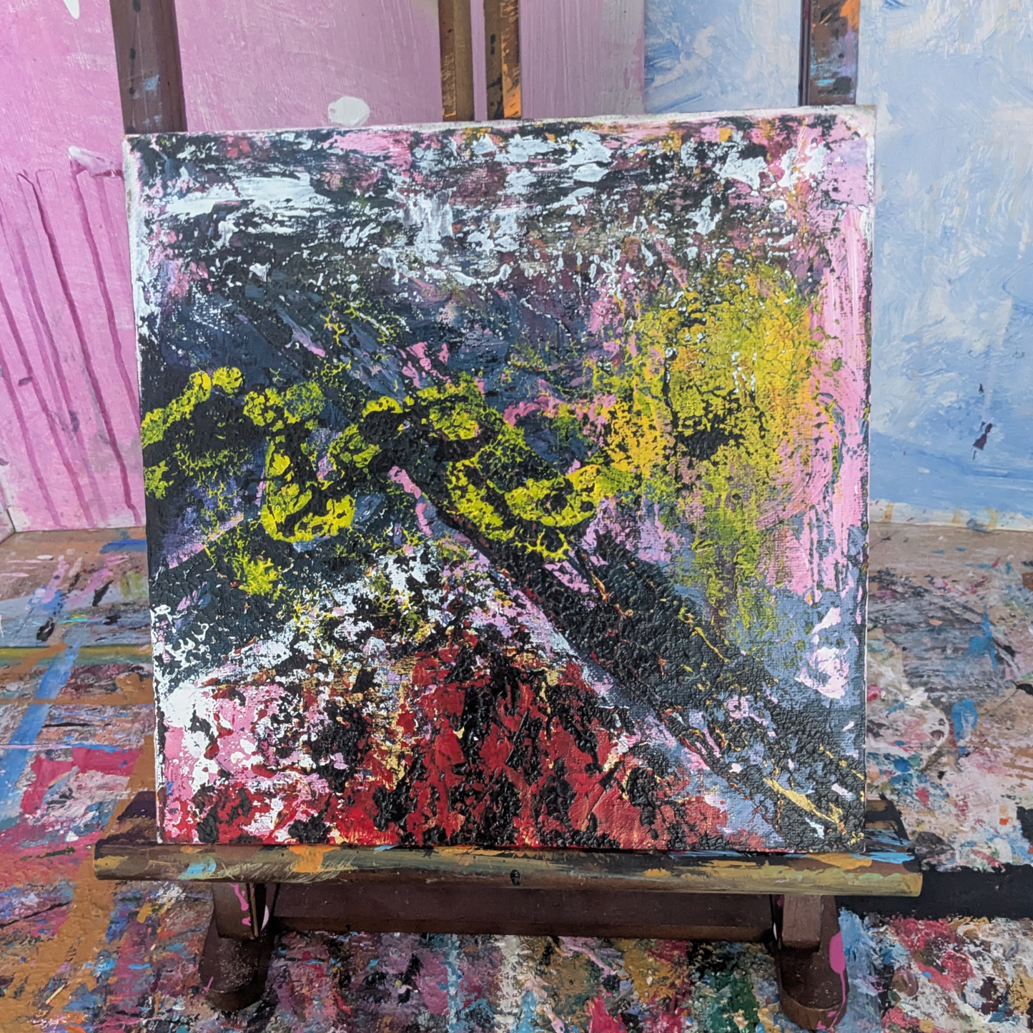 Sans titre 0728C - peinture acrylique originale 25x25cm (2025)