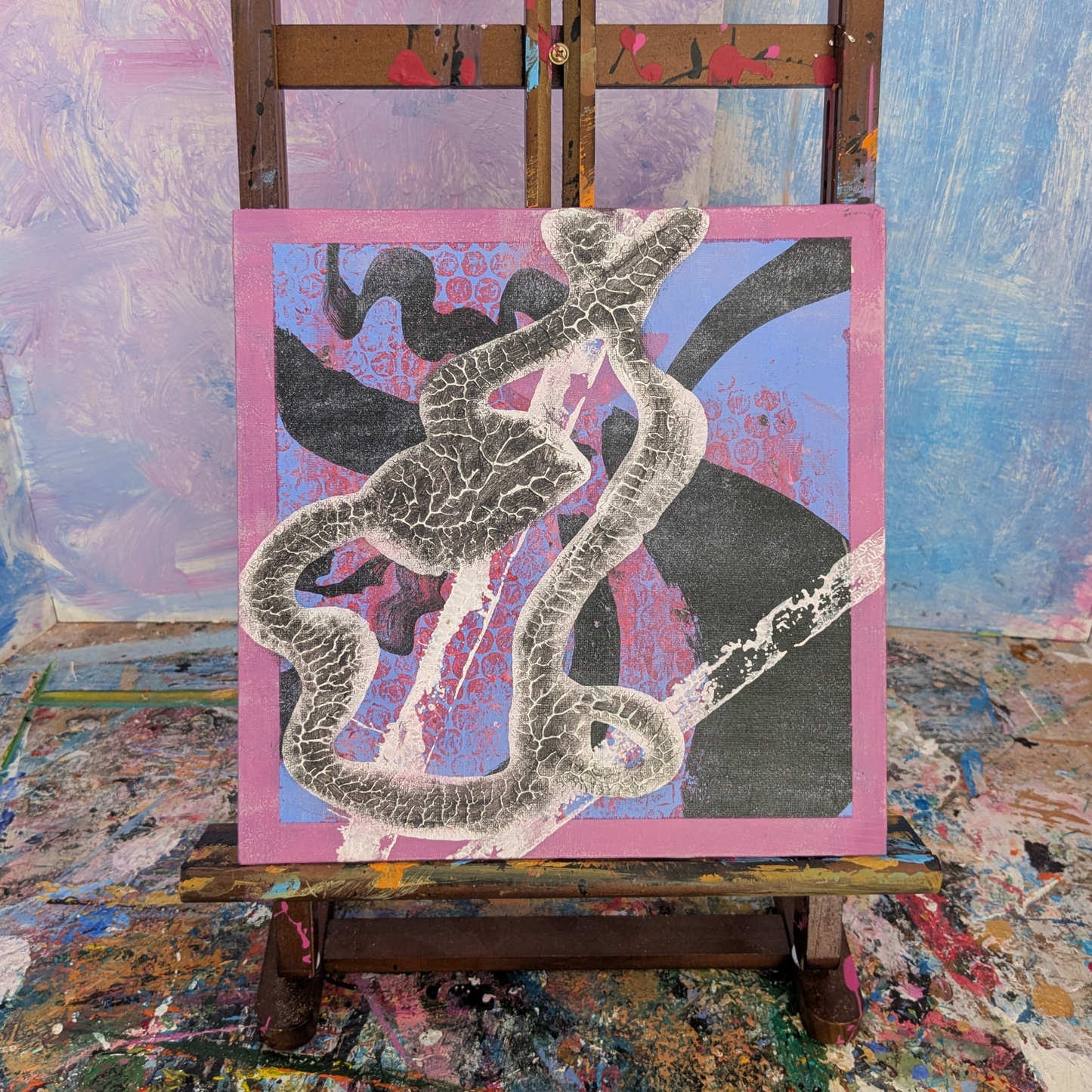 Sans titre 0703I - peinture acrylique originale 25x25cm (2025)