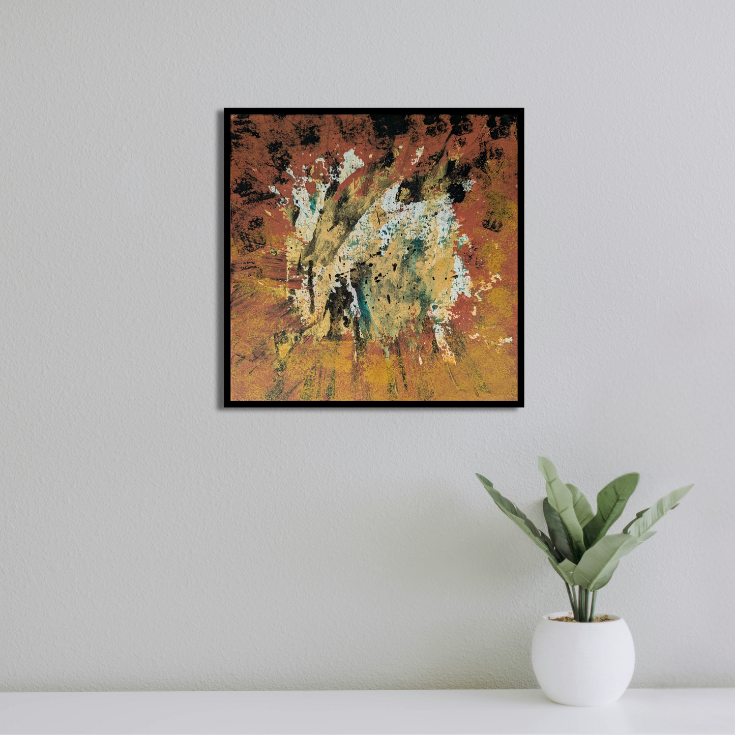 Fauve - peinture acrylique originale 25x25cm (2025)