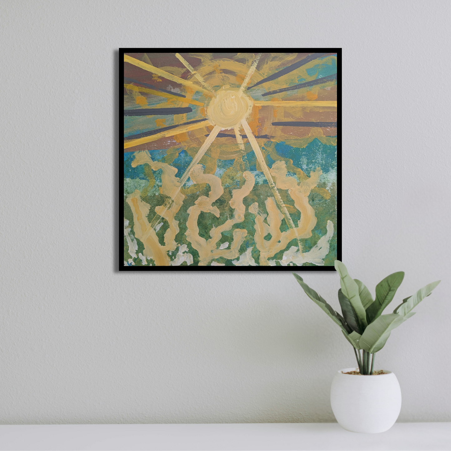 Au soleil - peinture acrylique originale 25x25cm (2025)